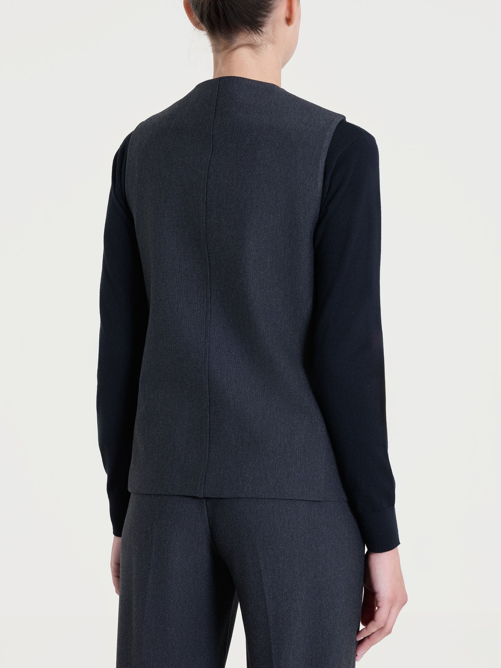 Ragno Compact Gilet quattro bottoni gilet Oscuro viscosa