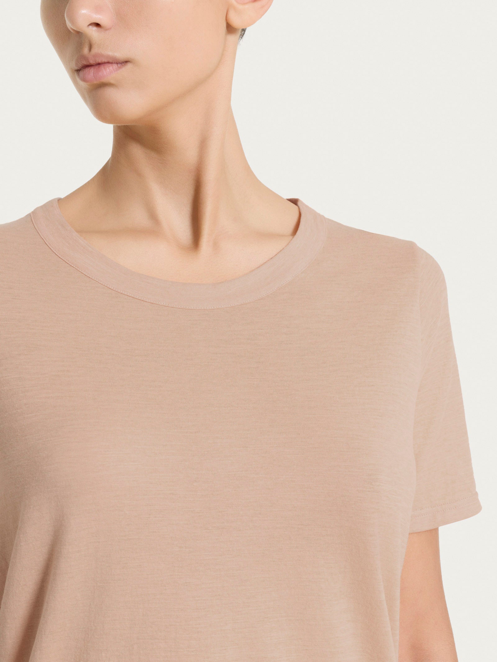 Ragno Gem maglietta girocollo slub jersey Warm Taupe