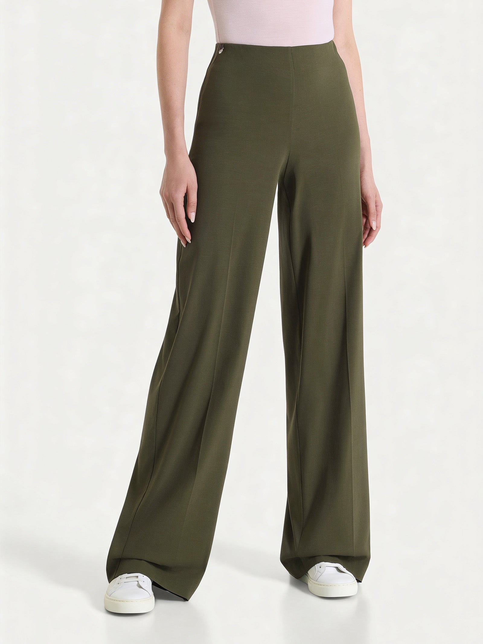 Ragno Super Fresh Pantalone a Palazzo pantalone Dark Olive leggero