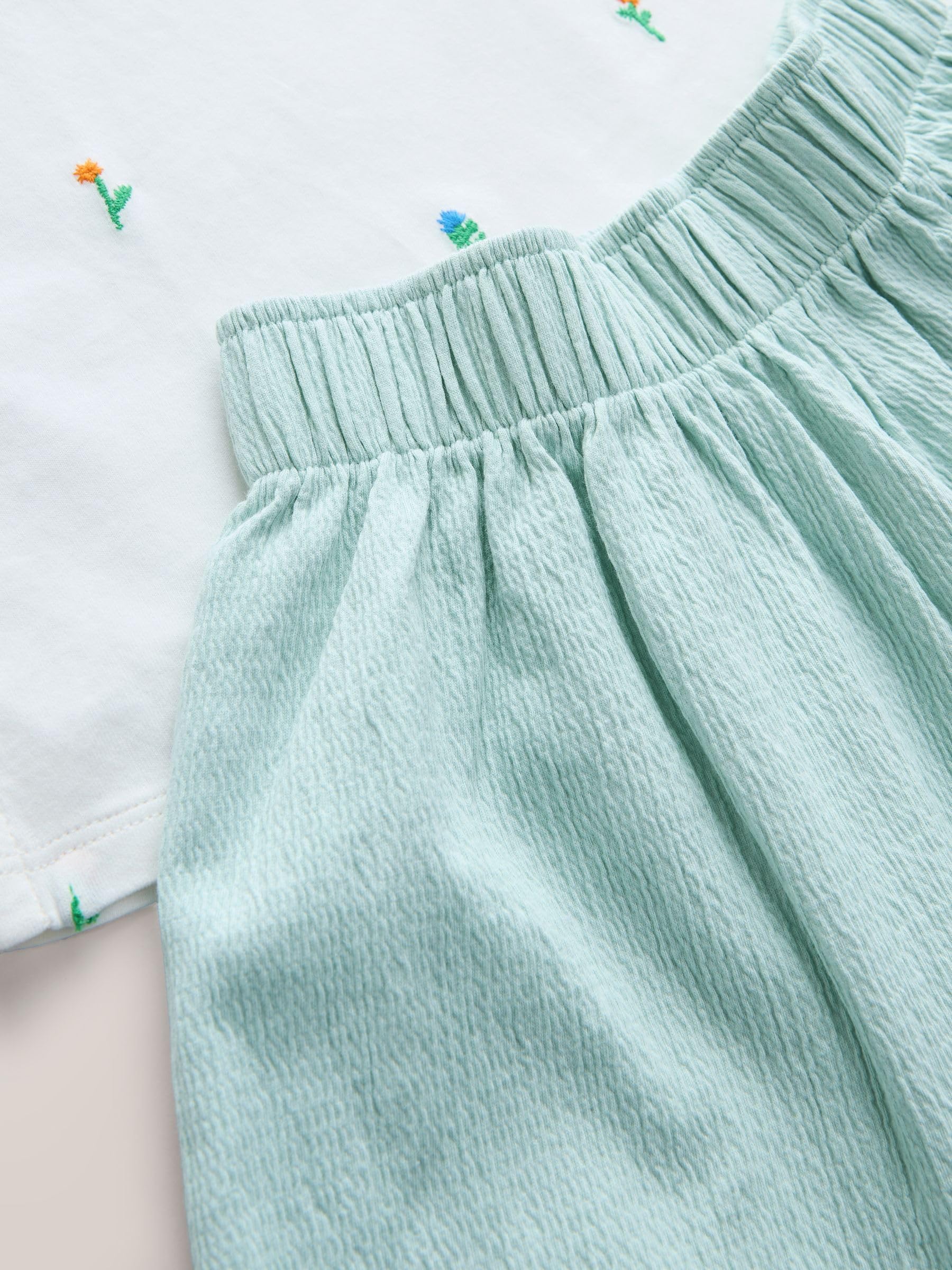Next completo bambina maglietta e shorts 116 testurizzato