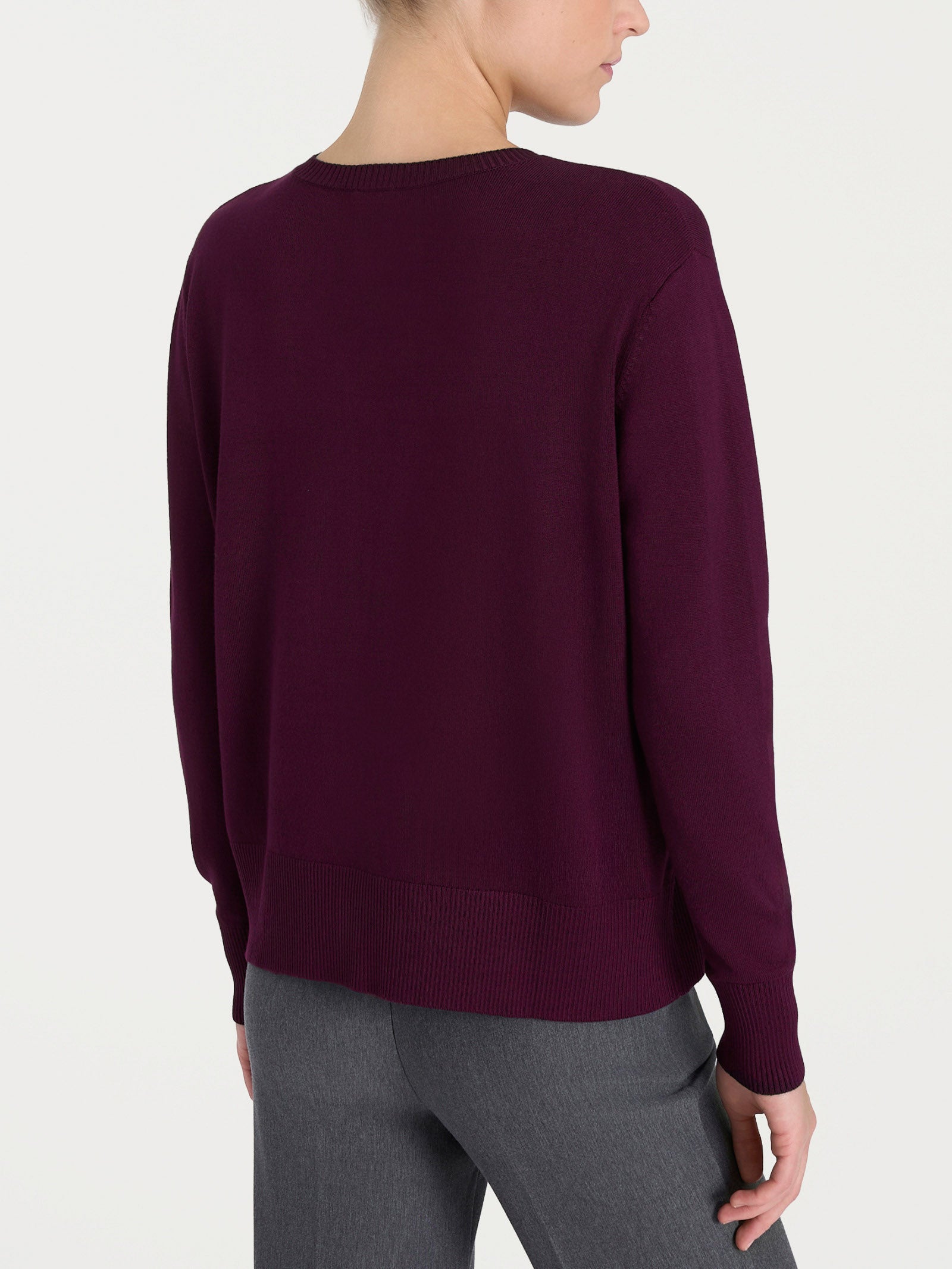 Ragno Four Seasons maglia girocollo viola boxy Fig