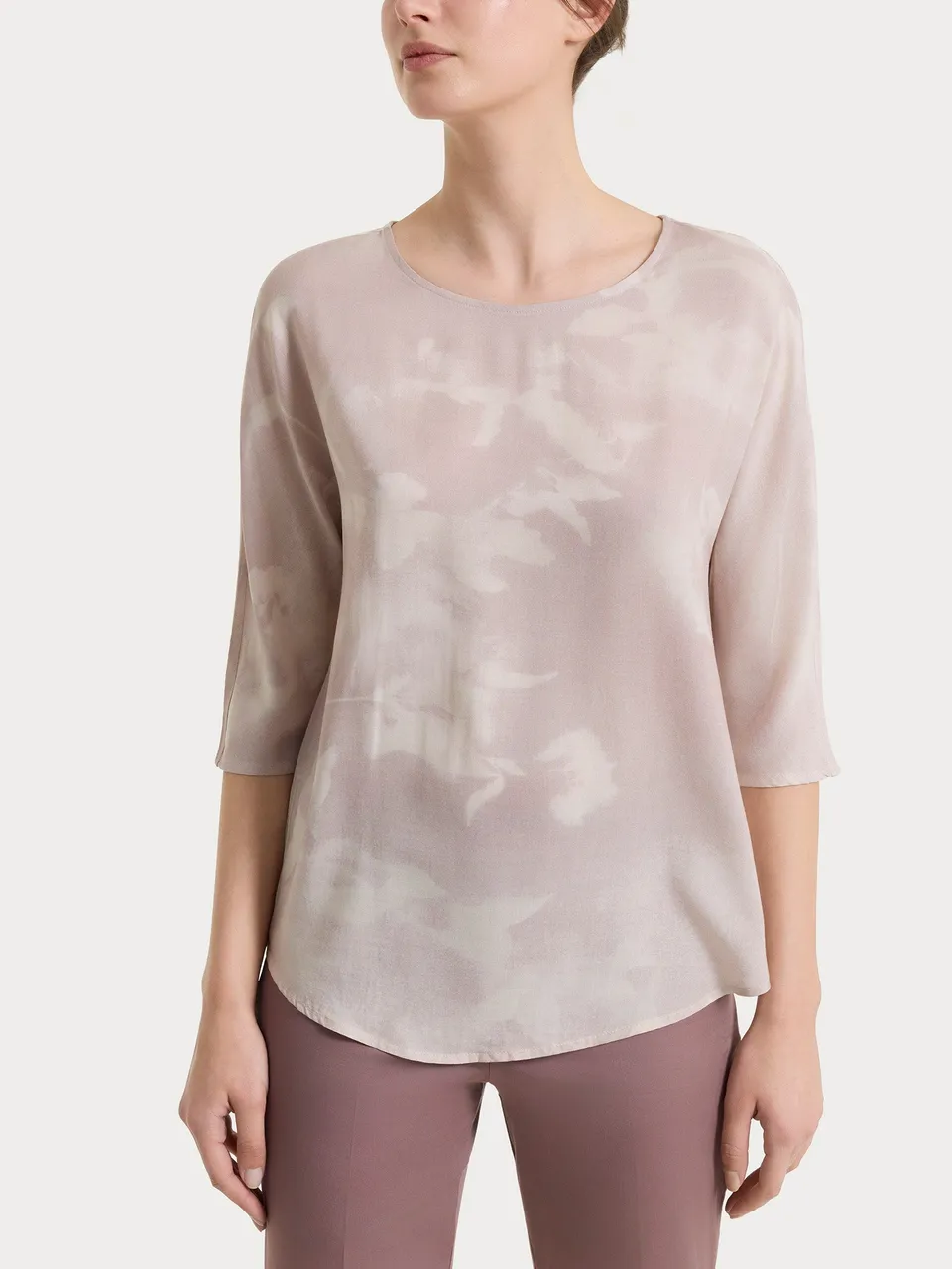 Ragno EcoSeta Blusa Manica 3/4 Champignon in viscosa