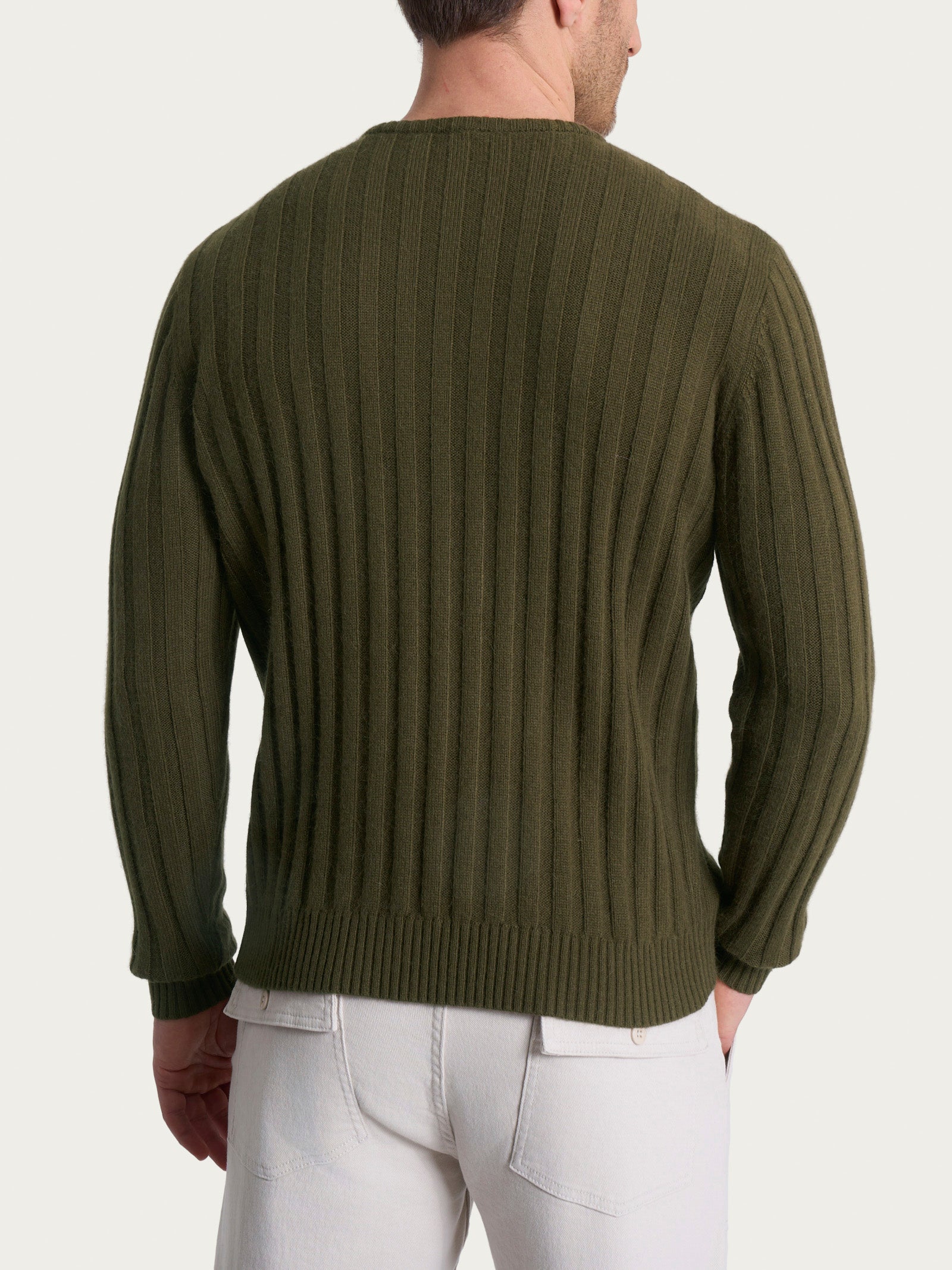 Ragno Natural Soft Girocollo maglia uomo Dark Olive calda