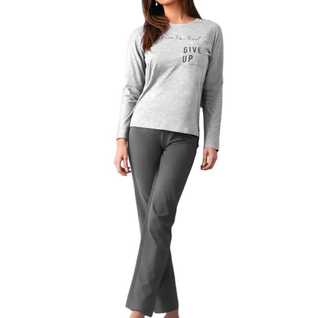 Lady C pigiama donna interlock cotone serafino 5 bottoni