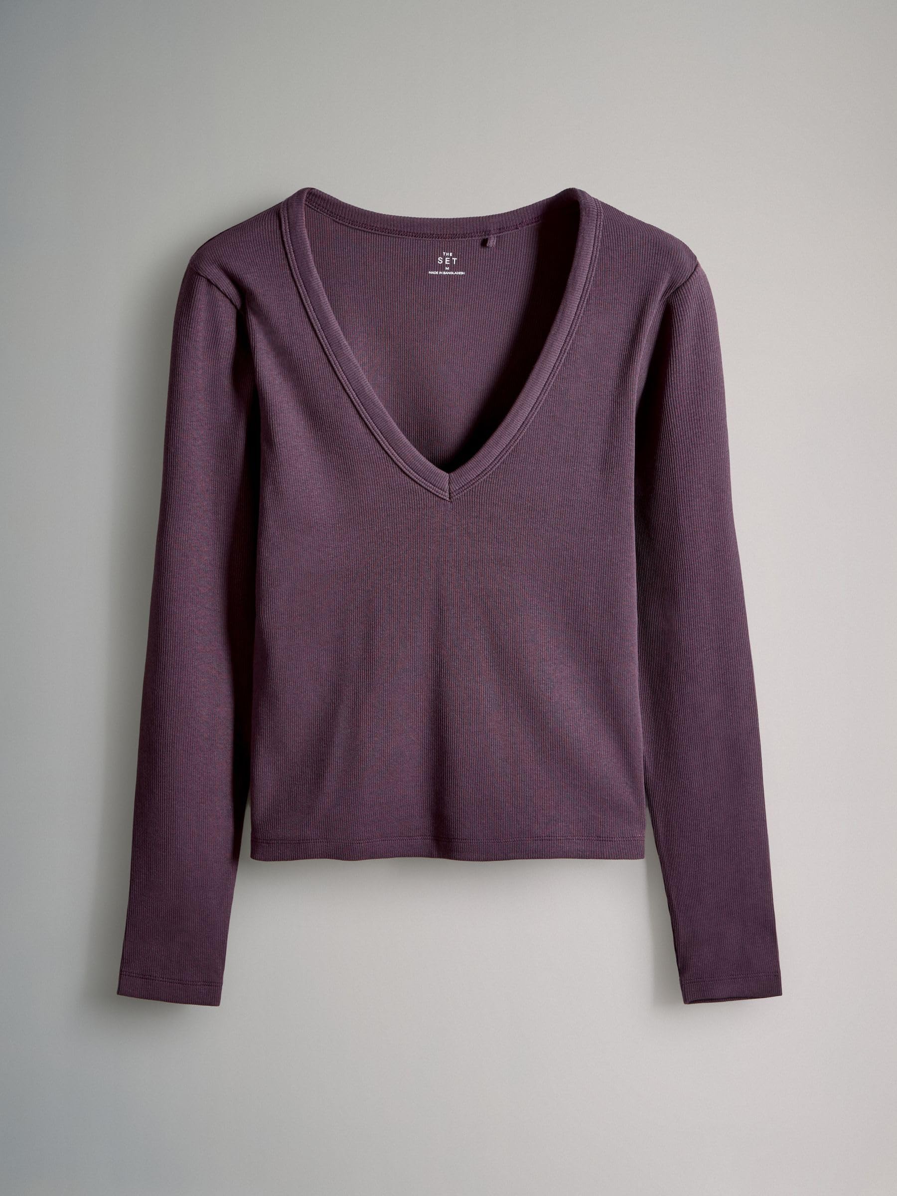 Next The Set Maglia coste scollo V manica lunga 4 pezzi XL