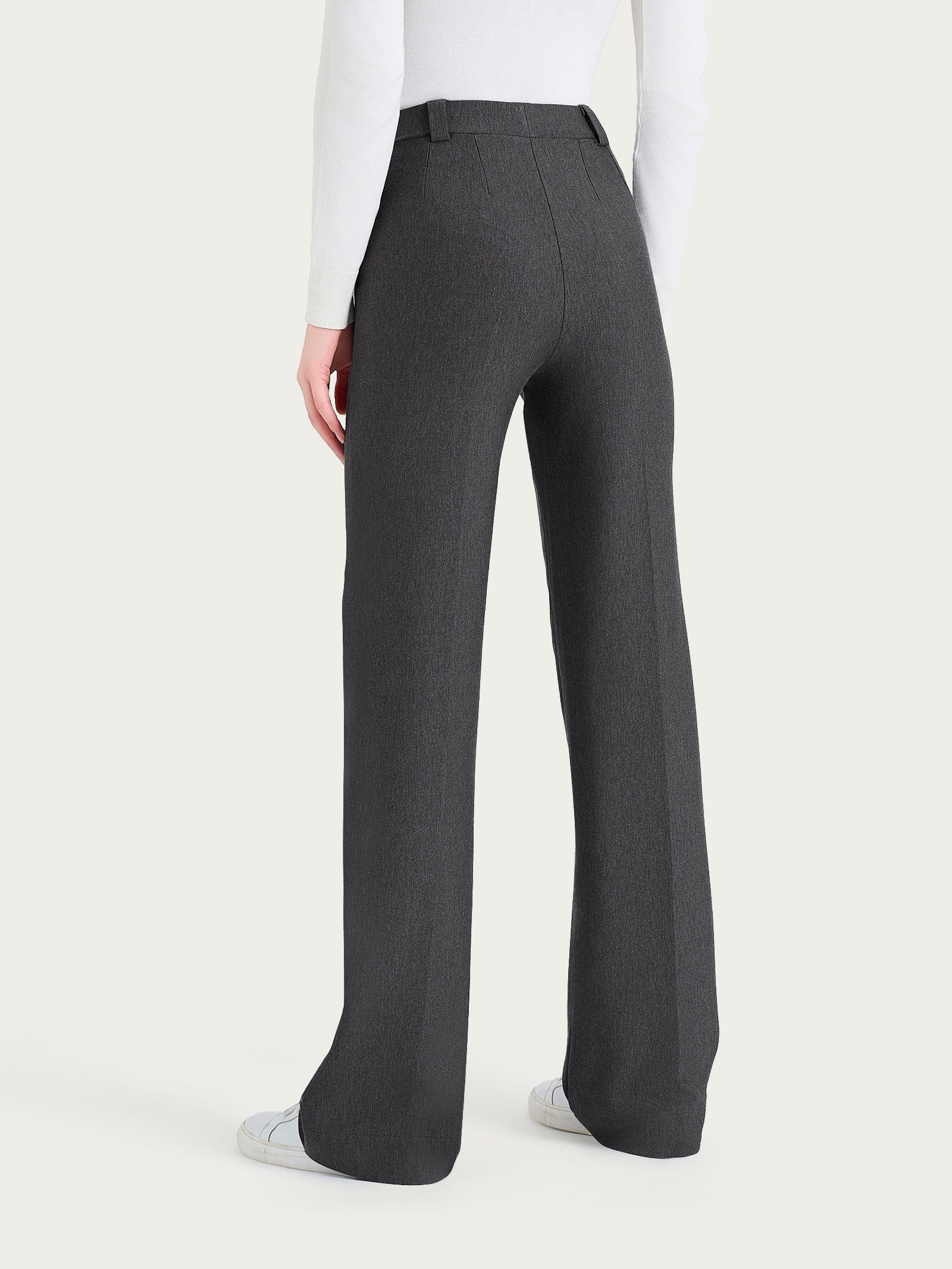 Ragno Compact Pantalone Wide Leg Ardesia Mel. con Taschino