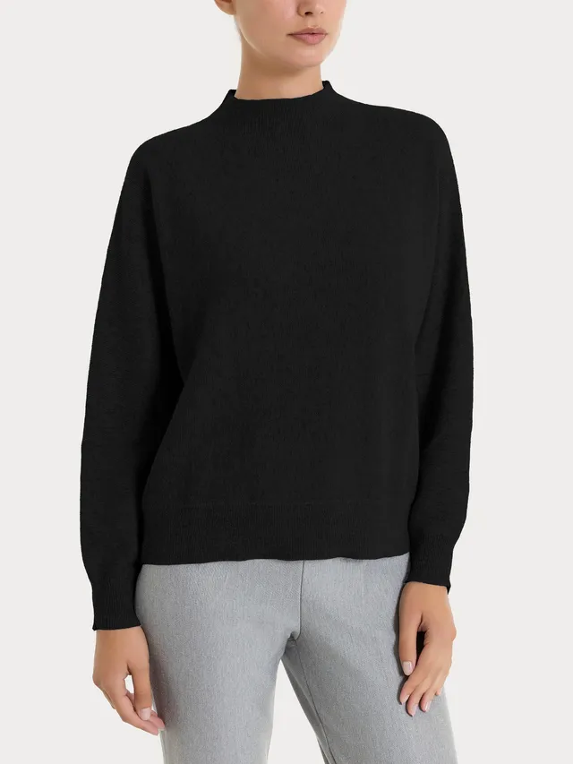 Ragno Natural Soft Lupetto Maglia Nero Punto Links Calda