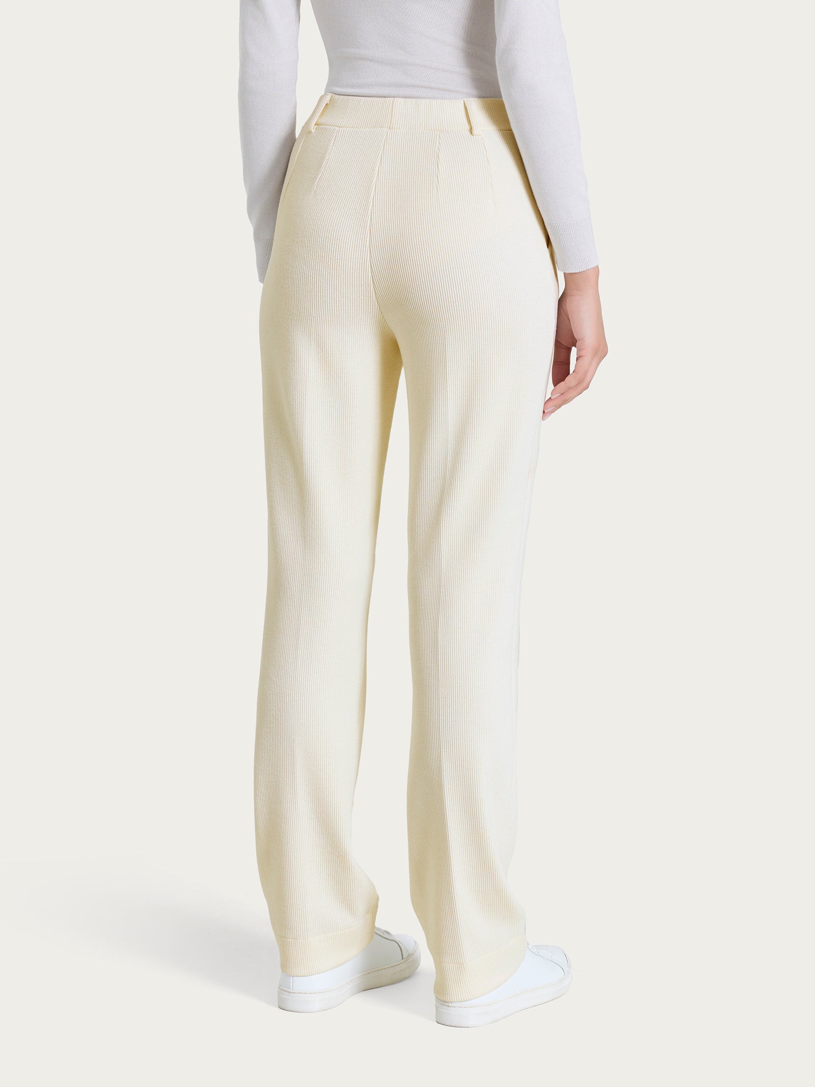 Ragno Relaxed Wardrobe pantalone dritto Velvet Champignon vita elastica