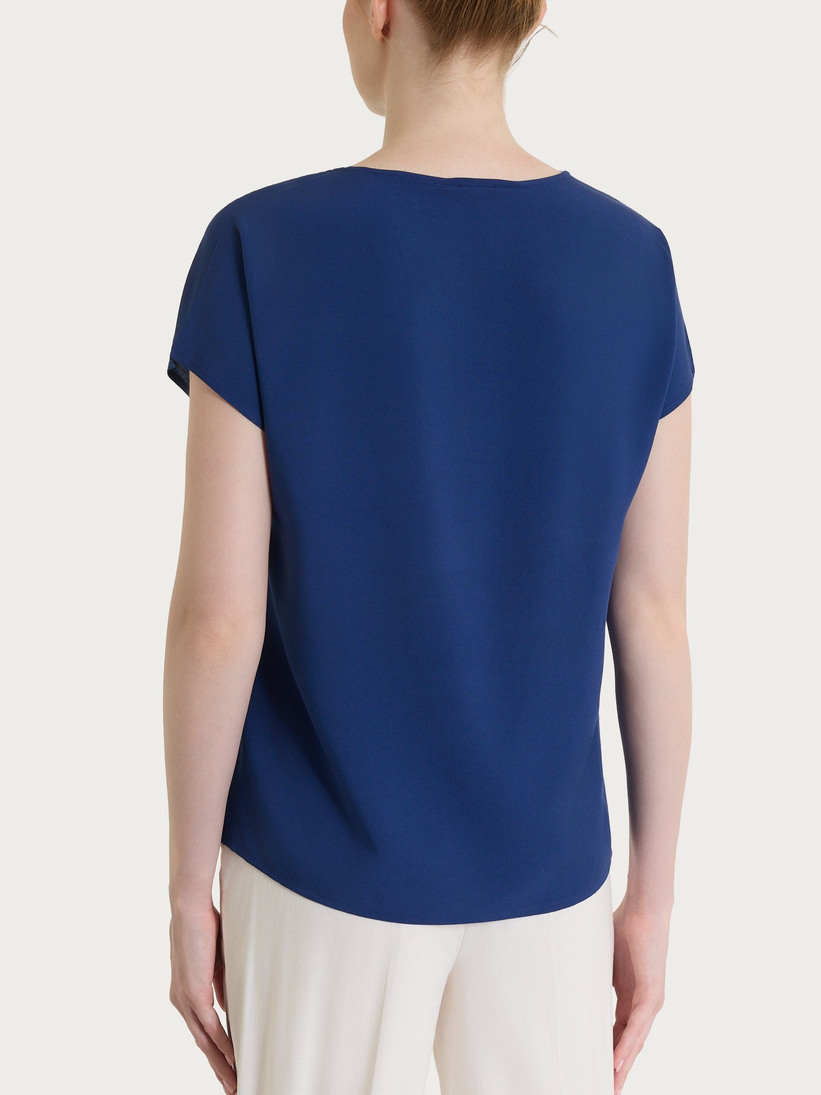 Ragno EcoSeta Blusa Kimono Blueberry in viscosa