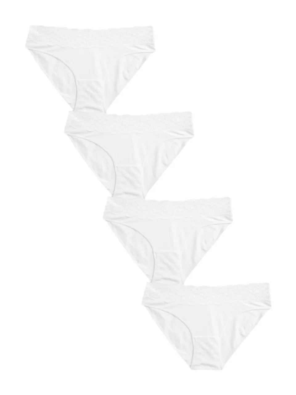 Next Slip Sgambati Donna 4 Pezzi Cotone e Pizzo