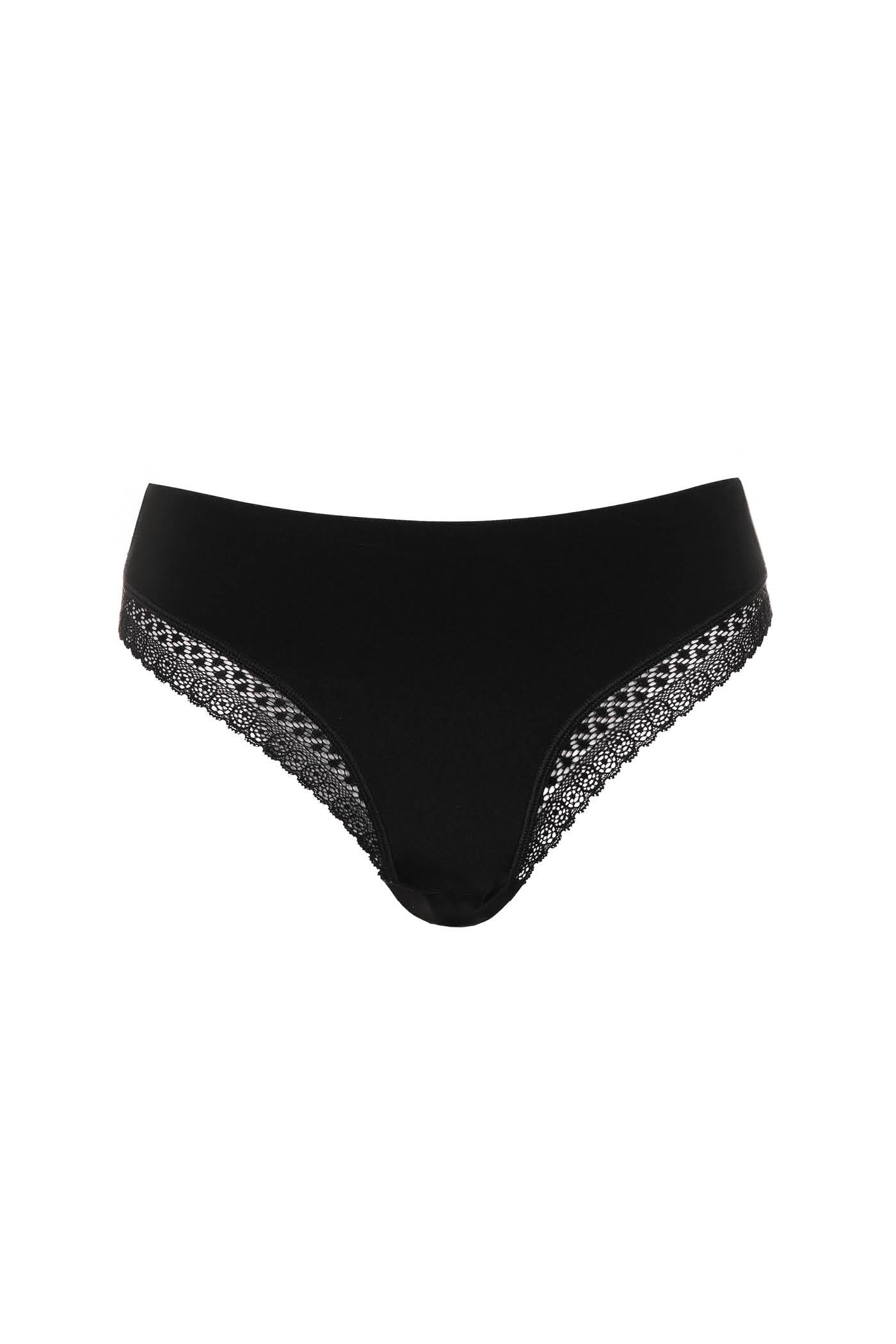 Goldenpoint slip fianco medio shaping pizzo geometrico cotone