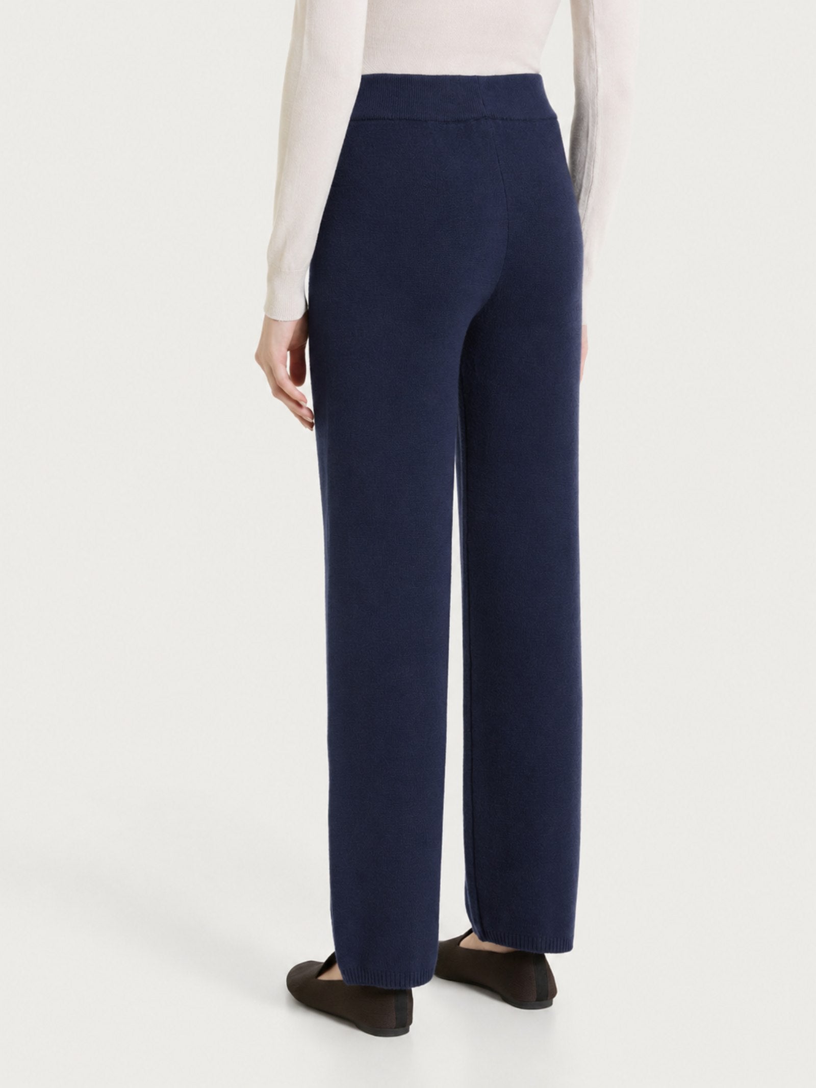 Ragno Soft Wool Pantalone Ampio Bleu wide leg lana