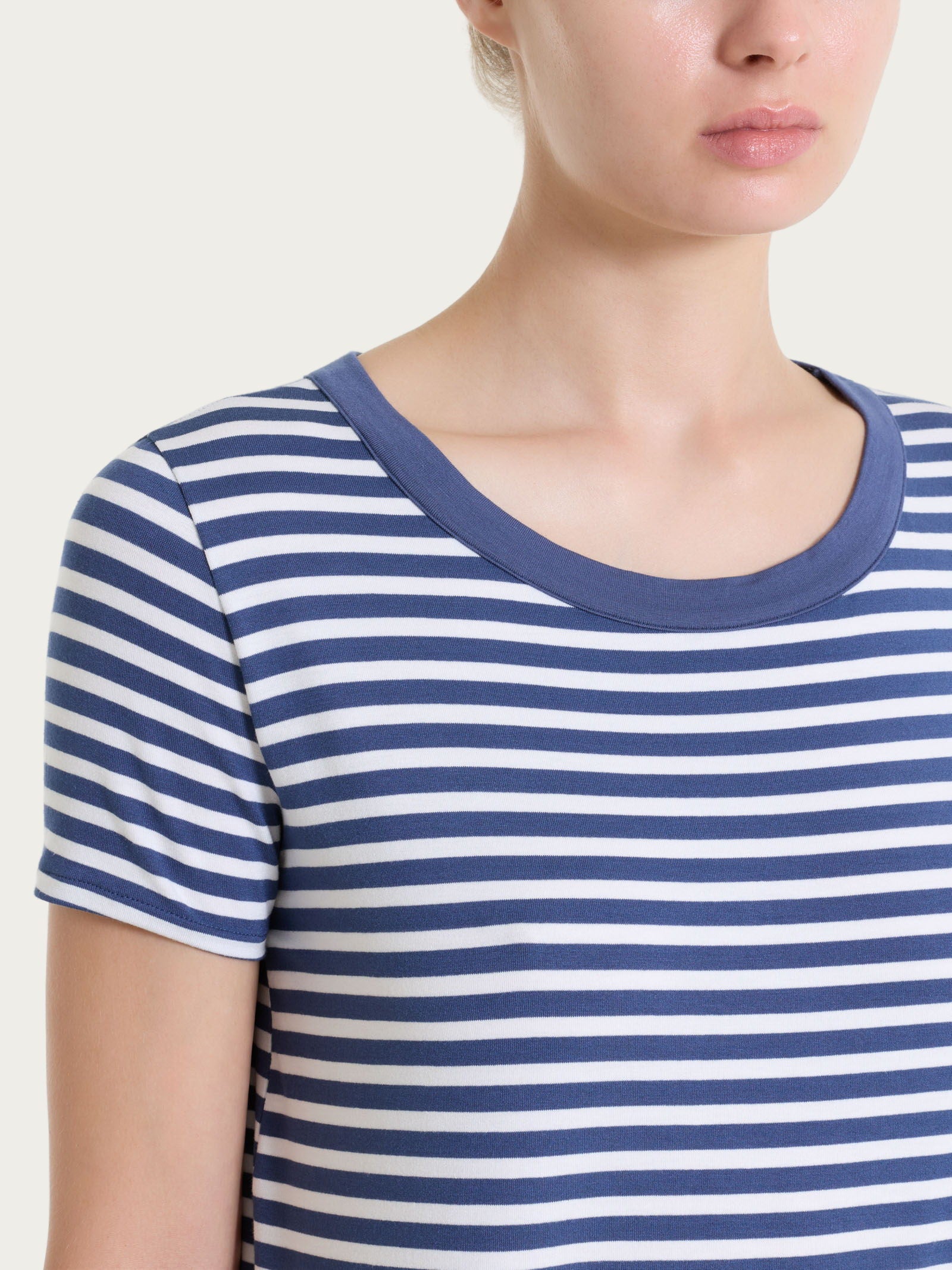 Ragno Viscosa Summer righe maglietta blu Oceana riga pari