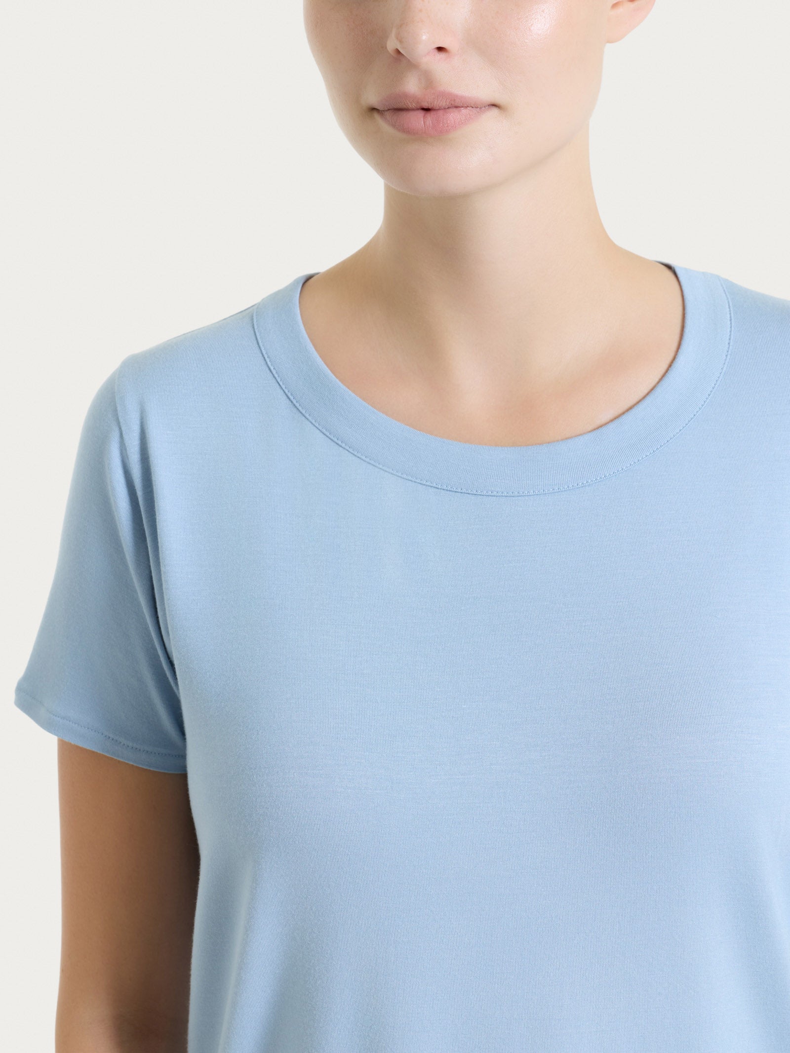 Ragno Viscosa Summer Maglietta Manica Corta Azzurra