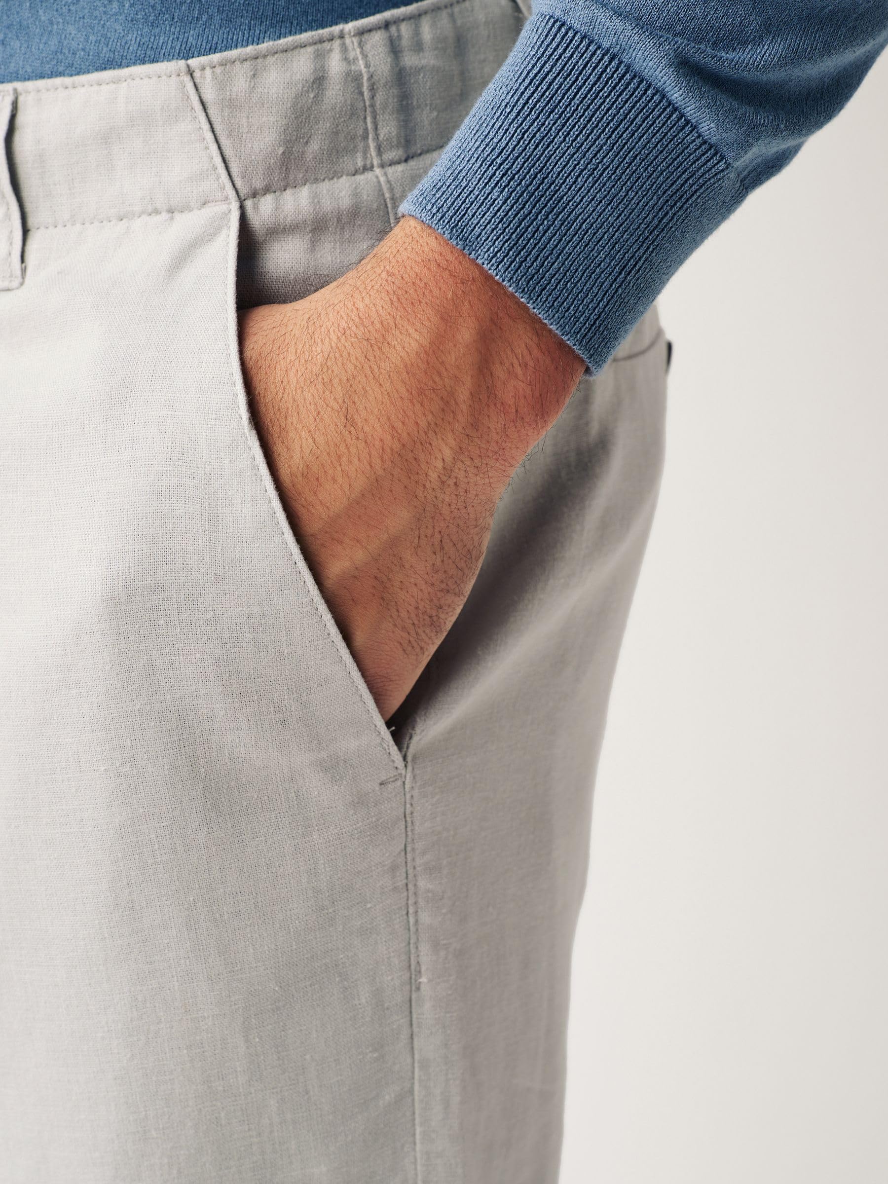 Next Pantaloni Lino Uomo Coulisse Misto Lino