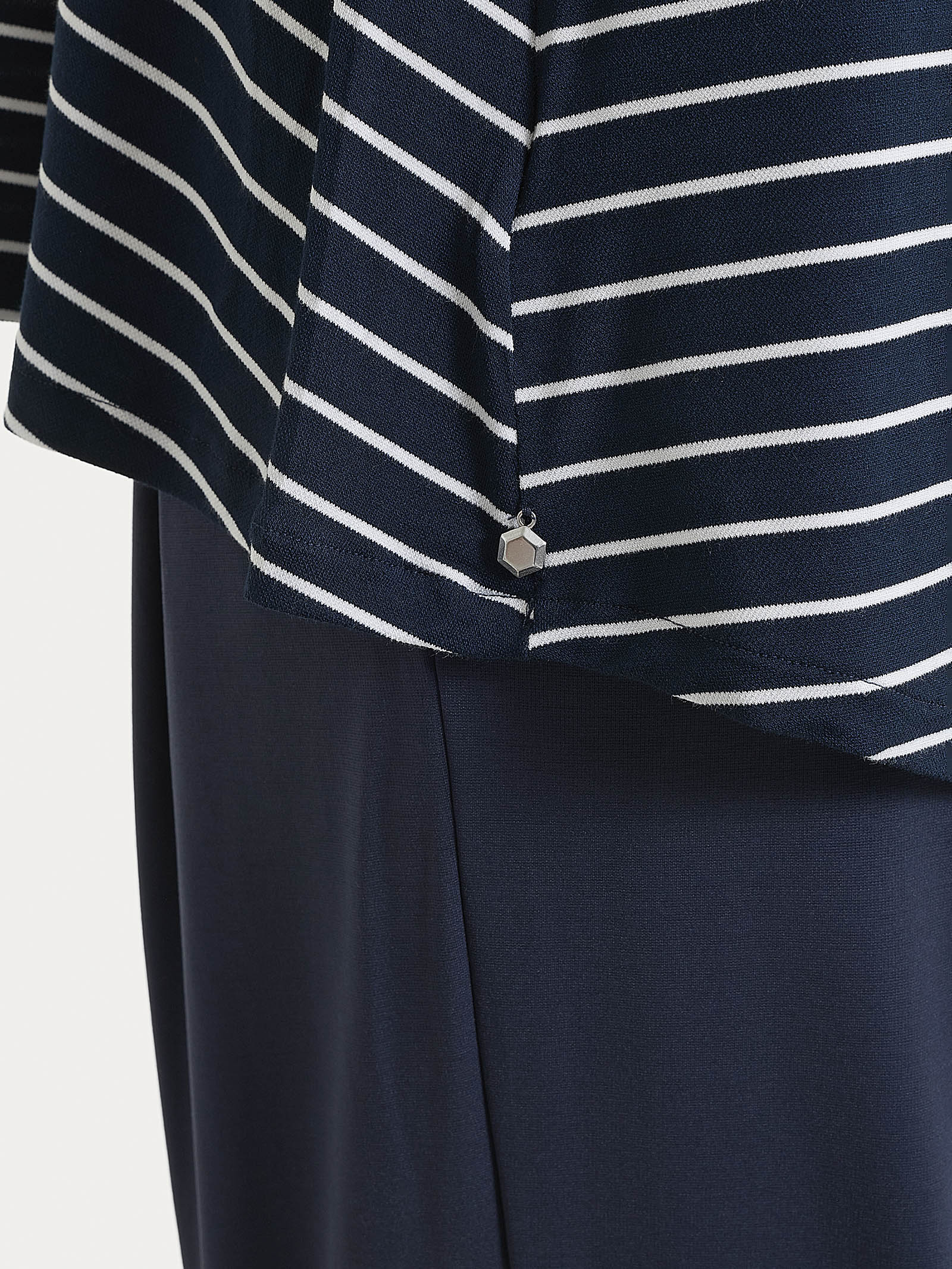 Ragno Summer Light Maglietta righe Fant.Bleu manica 3/4