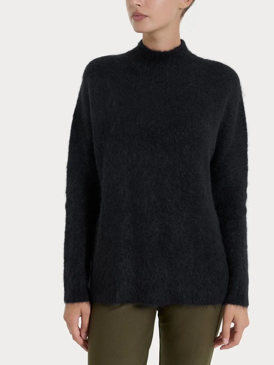 Ragno Merino Soft Lupetto maglia nero calda
