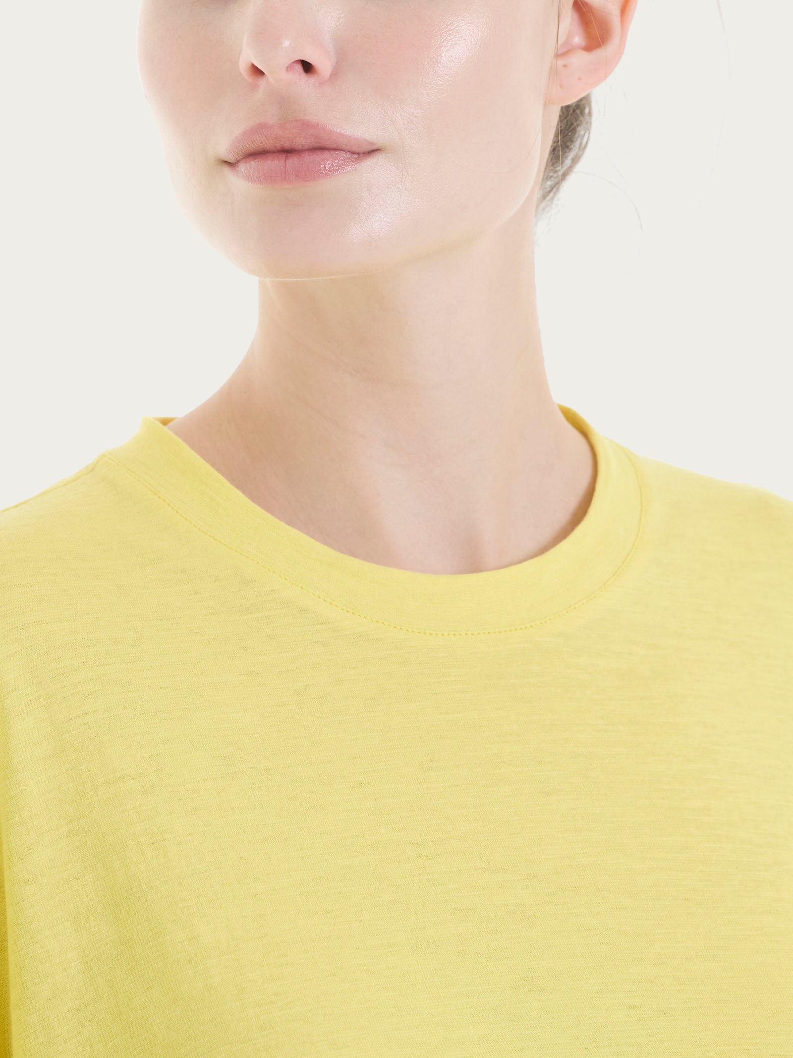 Ragno Slub Jersey Maglietta Donna Acacia Cotone Traspirante