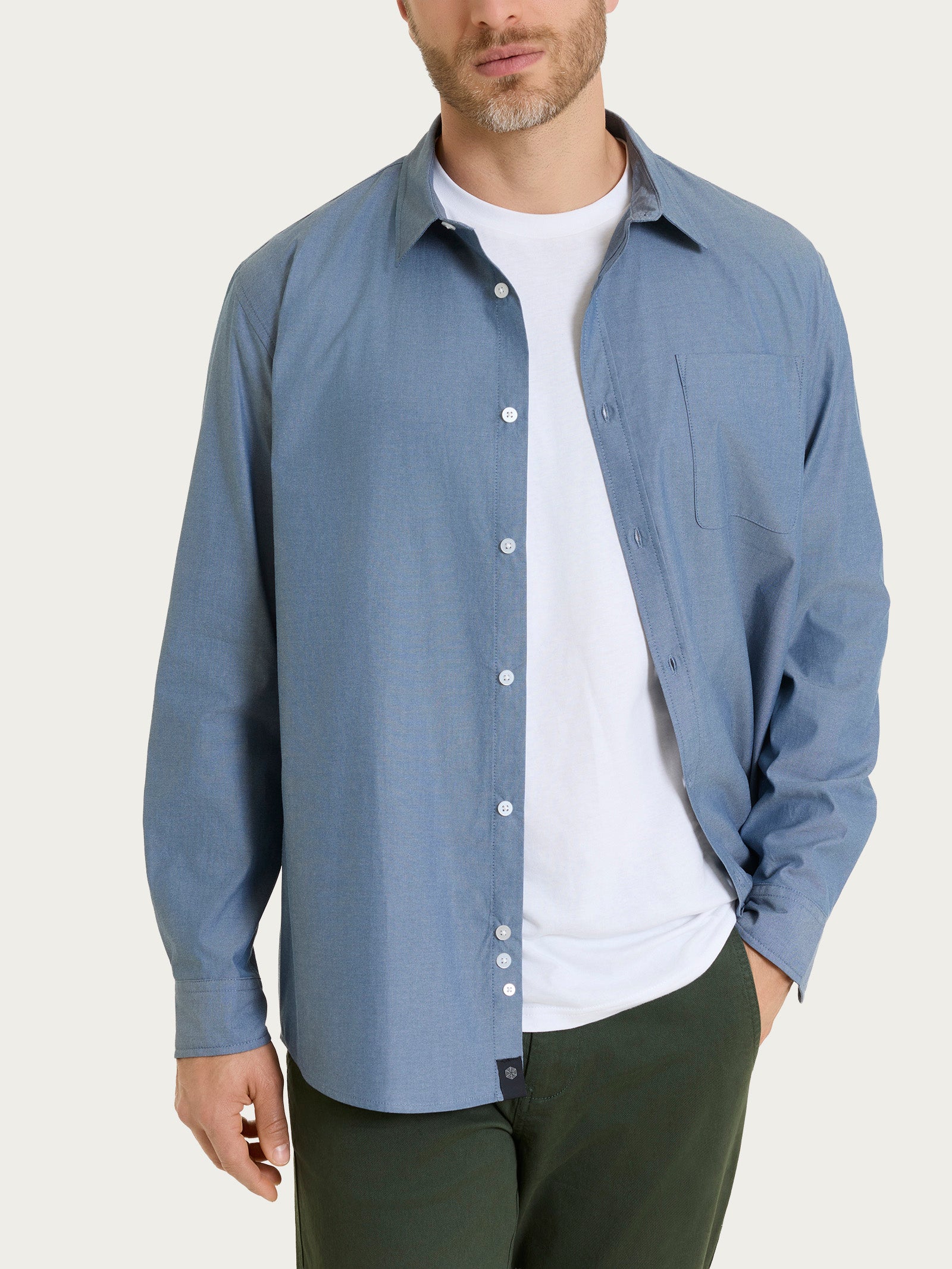 Ragno Oxford Double Twisted camicia uomo Flint Stone