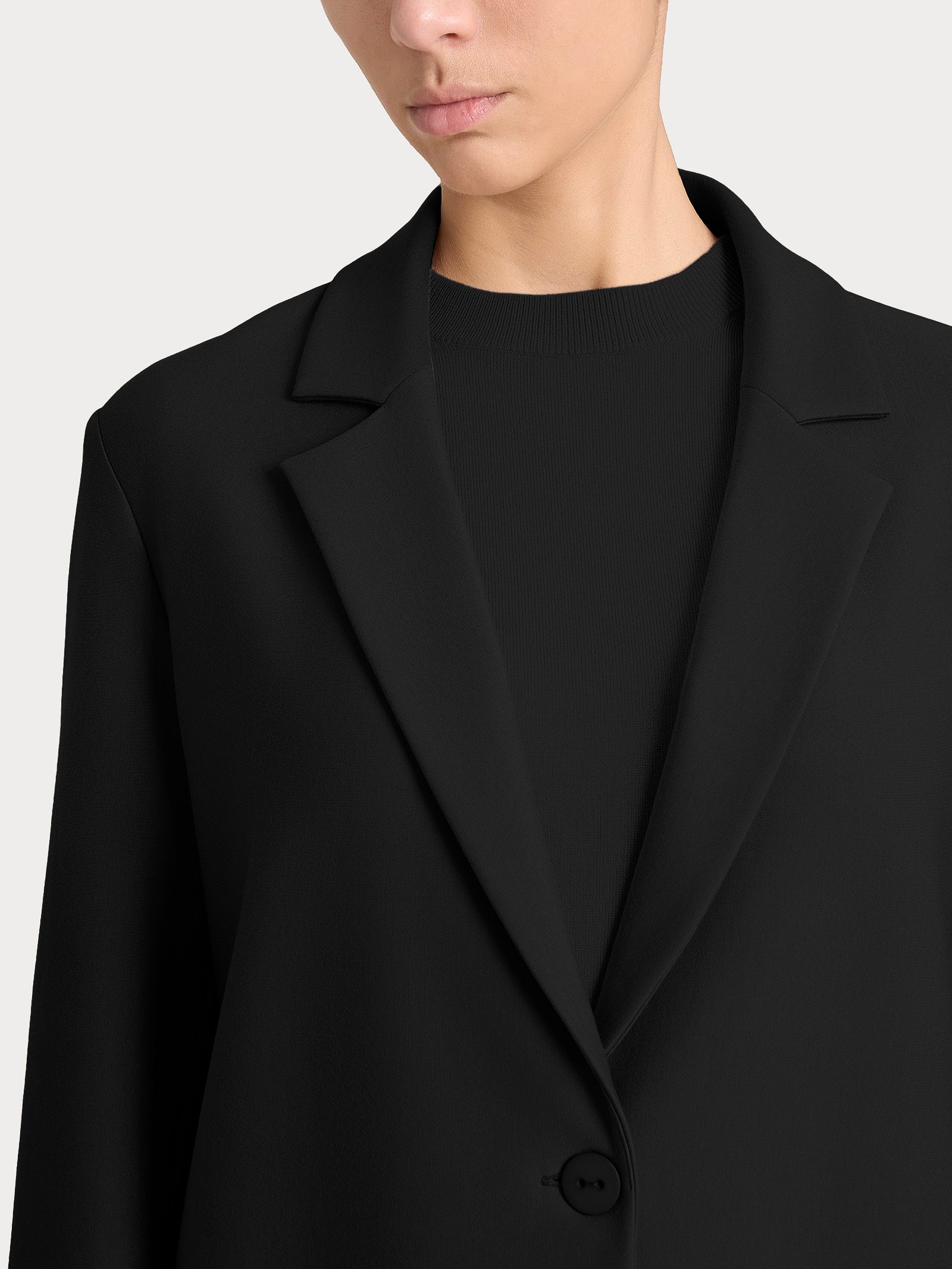 Ragno Compact Blazer Over Un Bottone Giacca Nero Elasticizzata