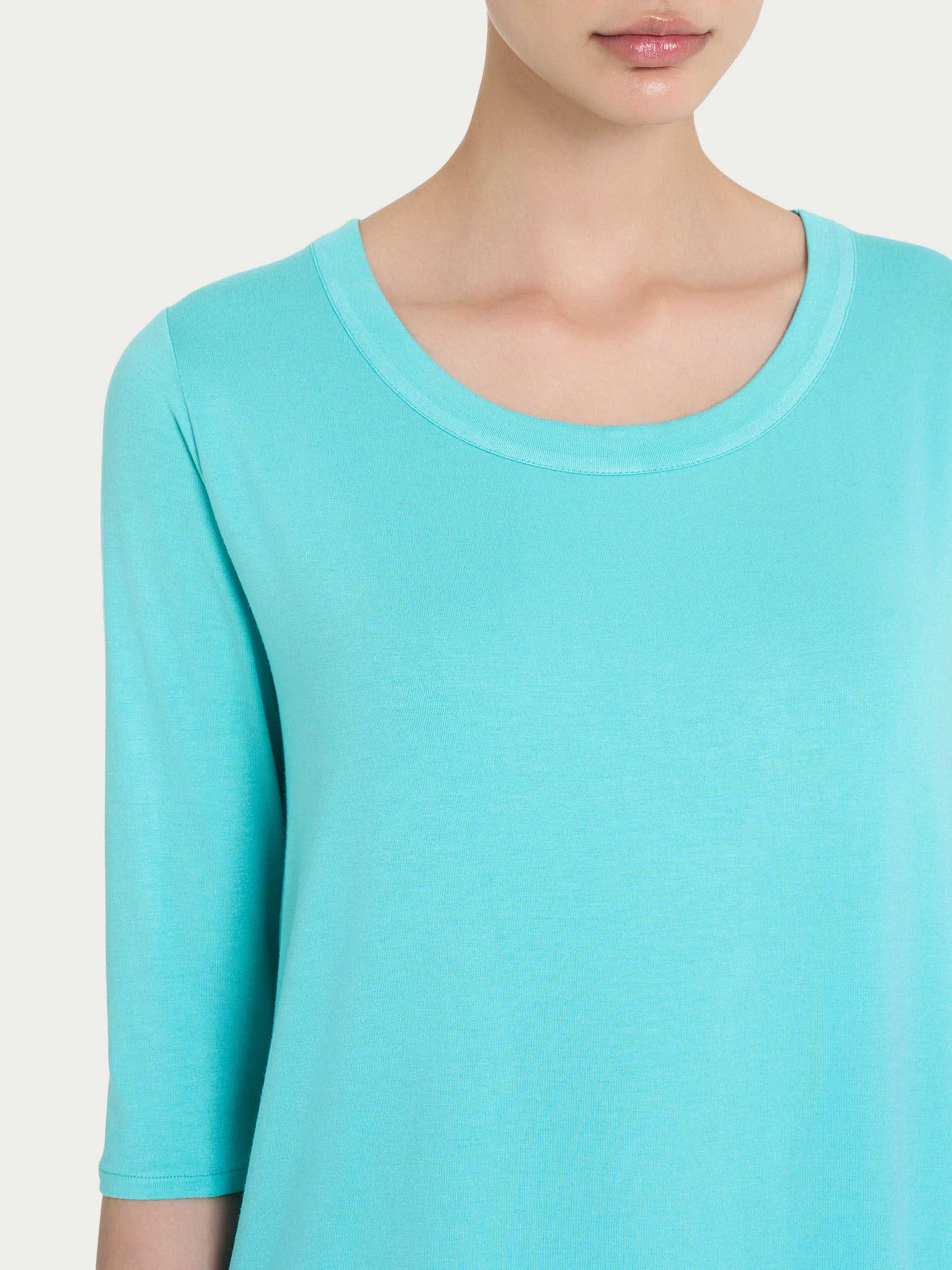 Ragno Viscosa Summer maglietta girocollo pool blue fresca