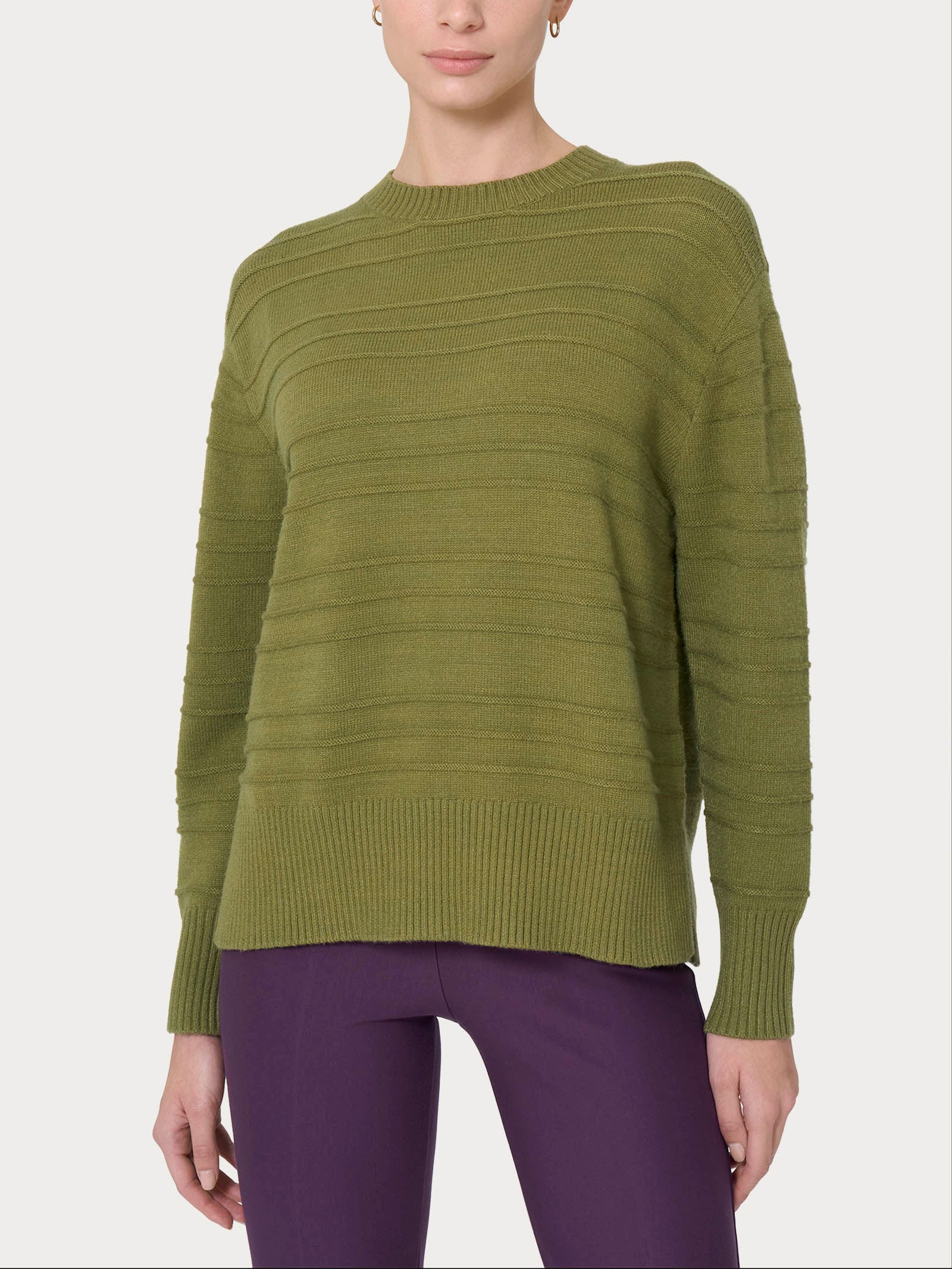 Ragno Four Seasons Girocollo maglia verde righe