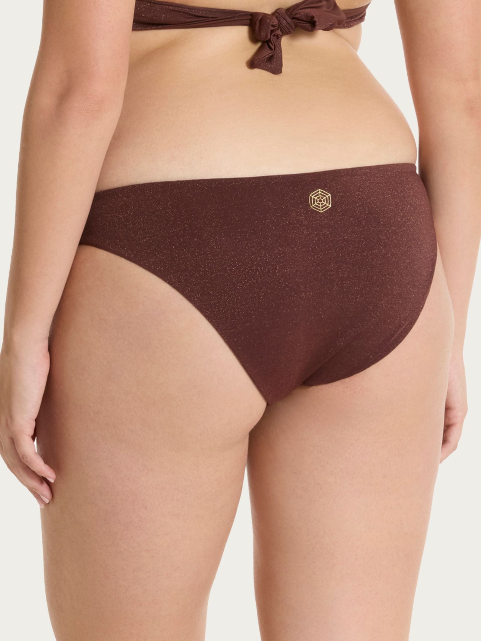 Ragno Microfibra Stretch Lurex Slip Chocolate Fondant