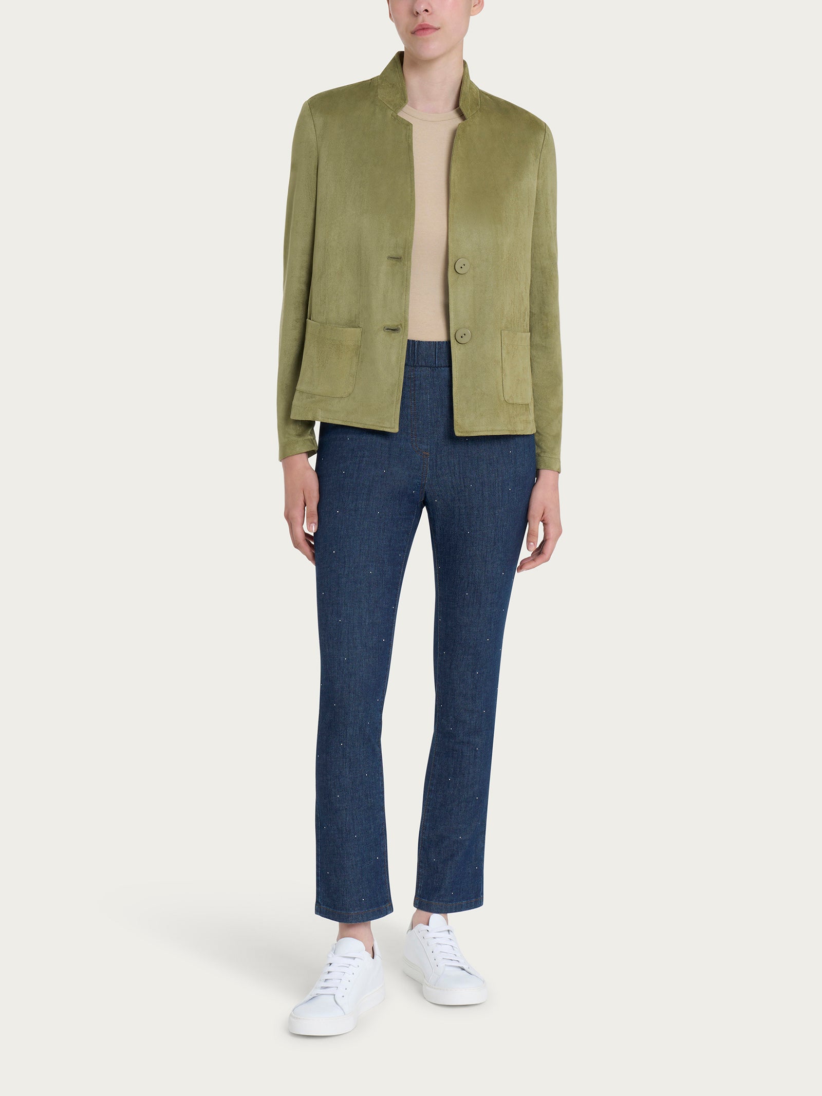 Ragno Compact Blazer Corto Sphagnum Verde Eco Suede