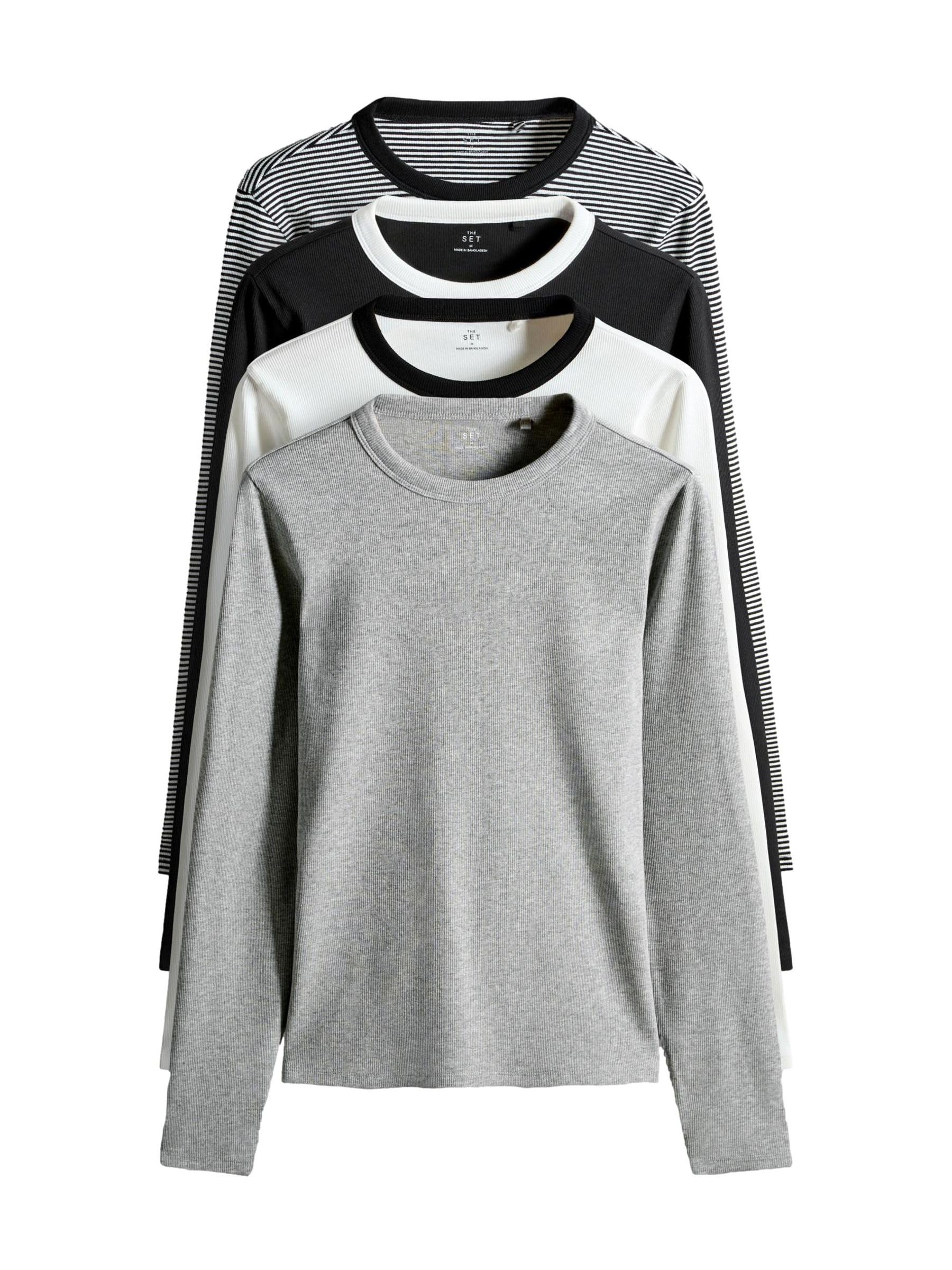 Next The Set 4 magliette donna coste manica lunga