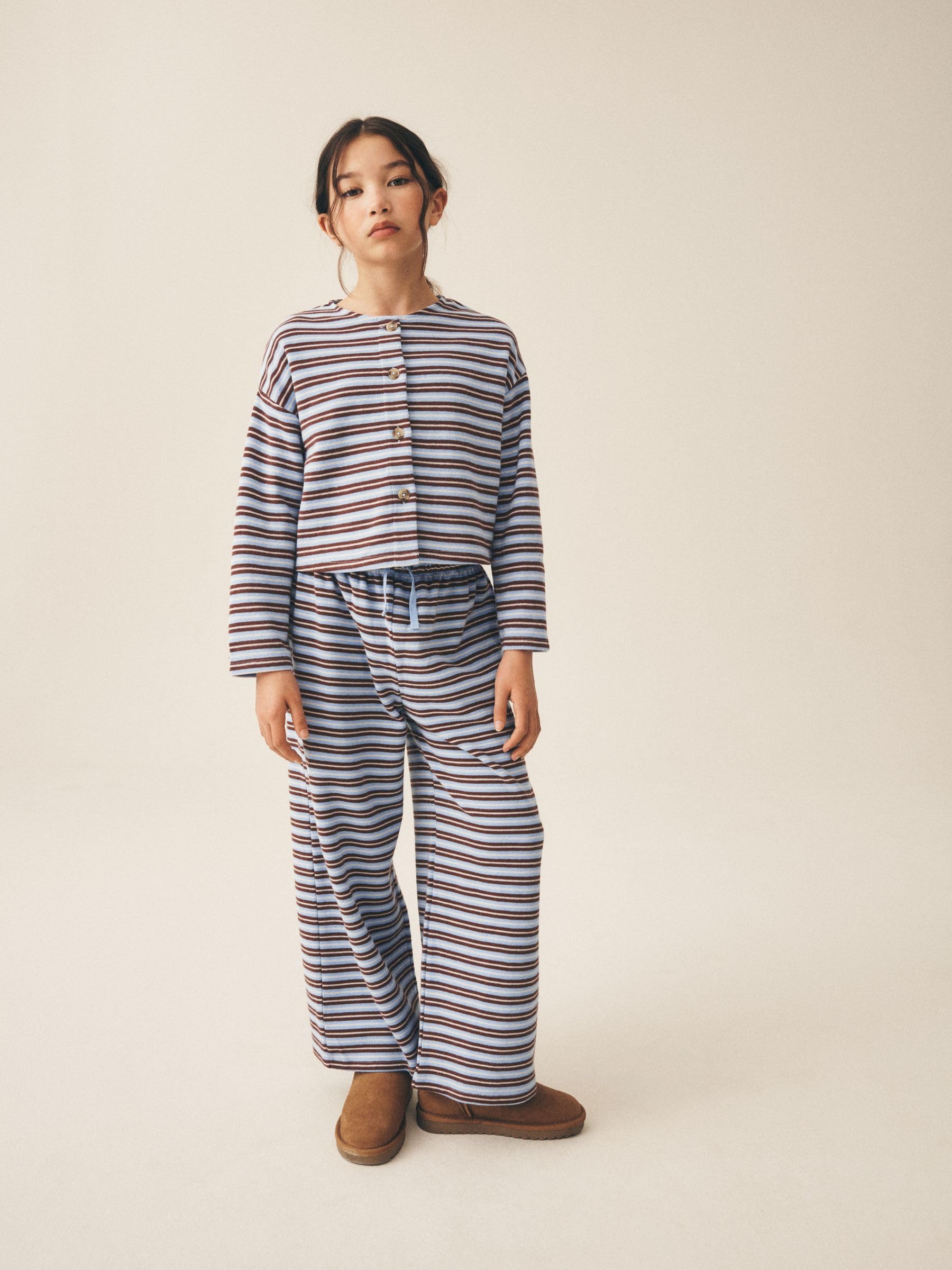 Next set cardigan bambina a righe blu taglia 122