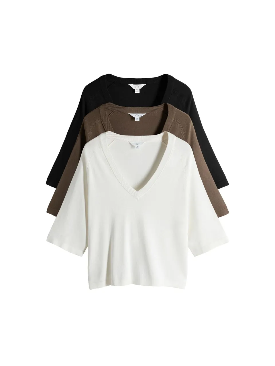Geo Next The Set t-shirt scollo V 3 pezzi donna
