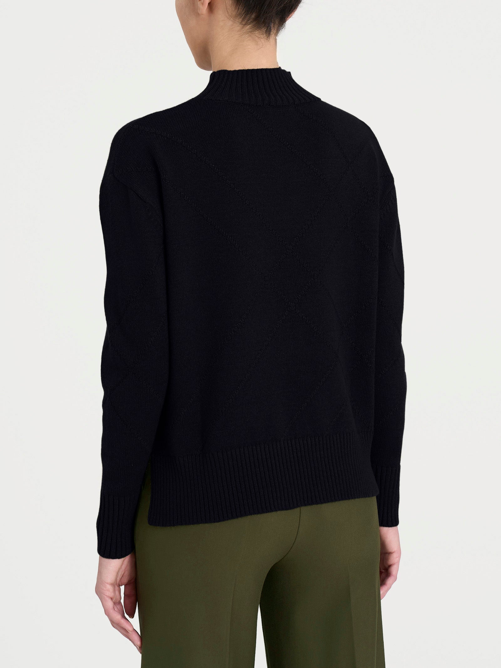 Ragno Four Seasons Lupetto Check Diagonale maglia nera