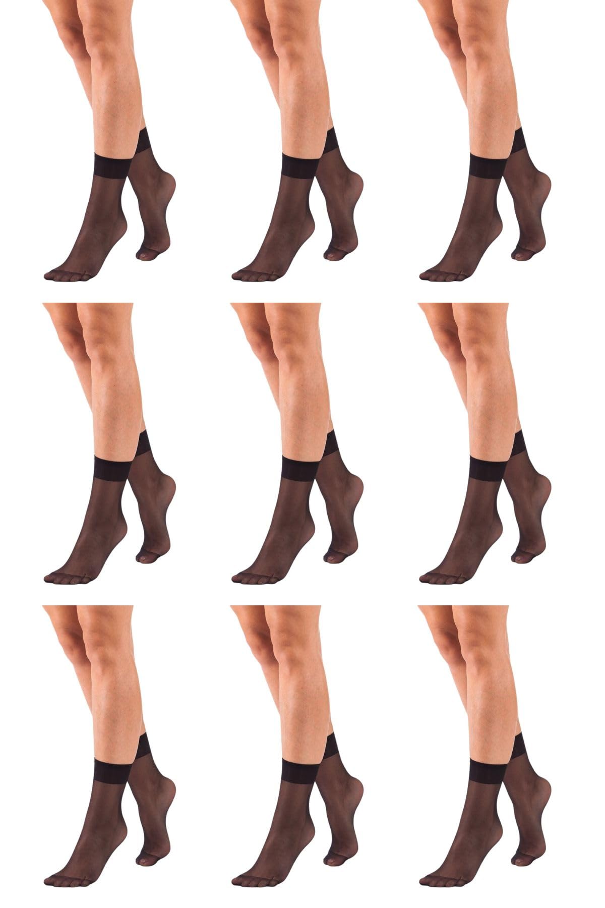 Lady C Velato 20 calzini donna 9 paia nylon opaco