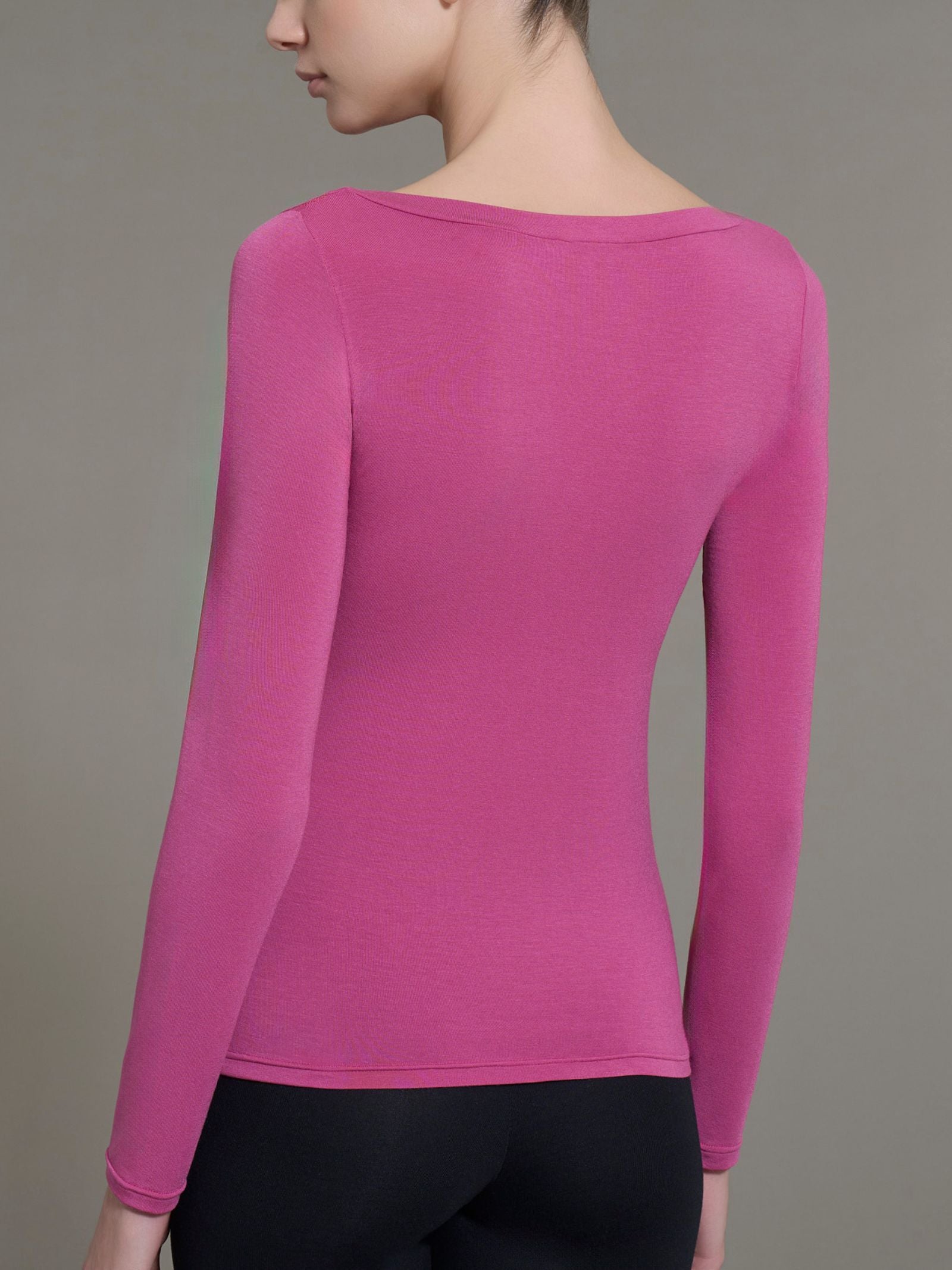 Ragno Tenderwool maglietta barchetta manica lunga rosa