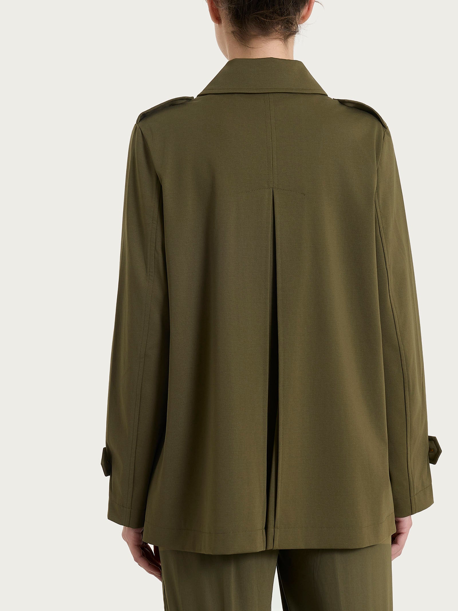 Ragno Compact Light Trench Corto Elastico Dark Olive