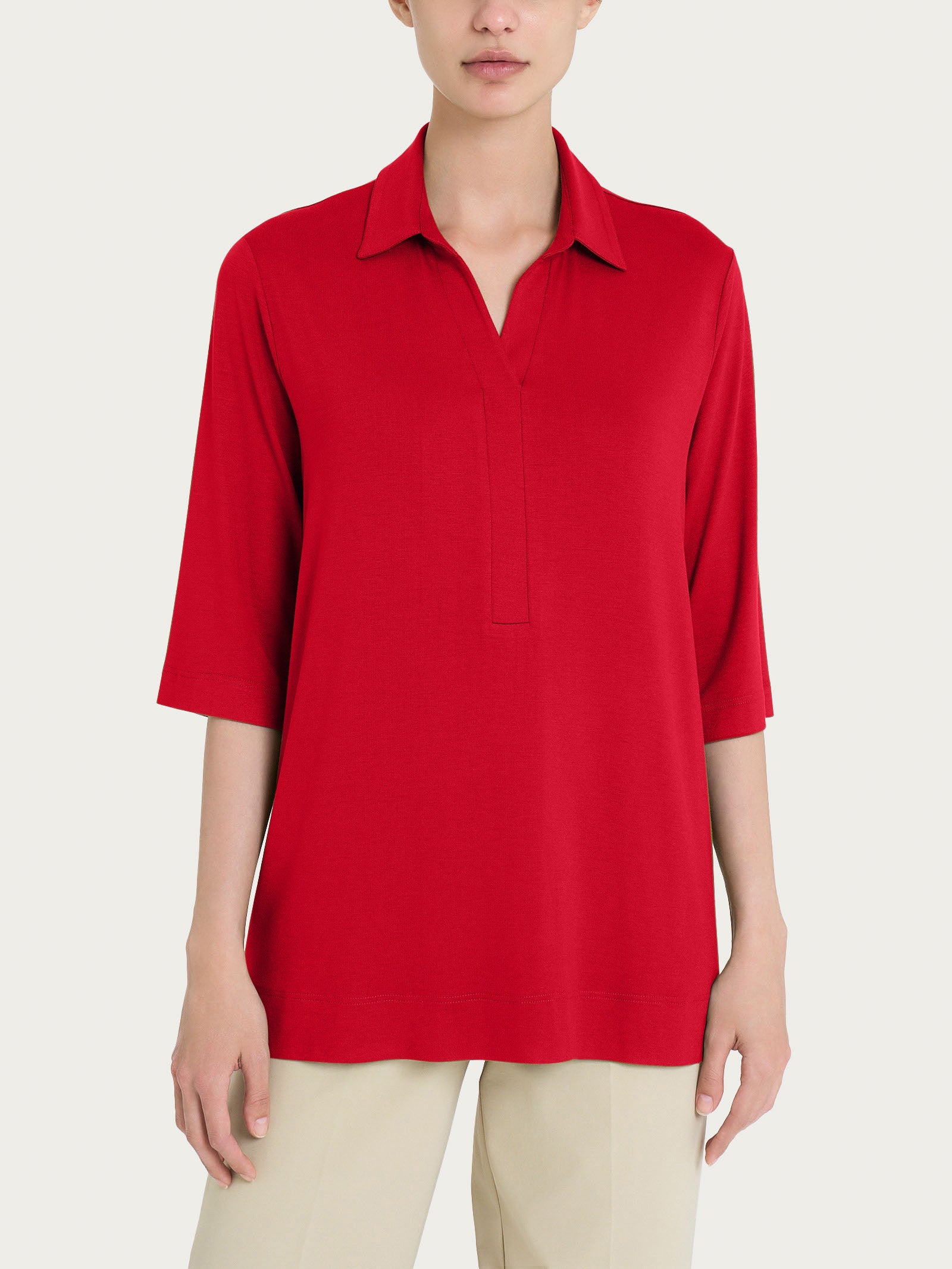 Ragno Viscosa Summer Polo maglietta donna Salsa manica 3/4