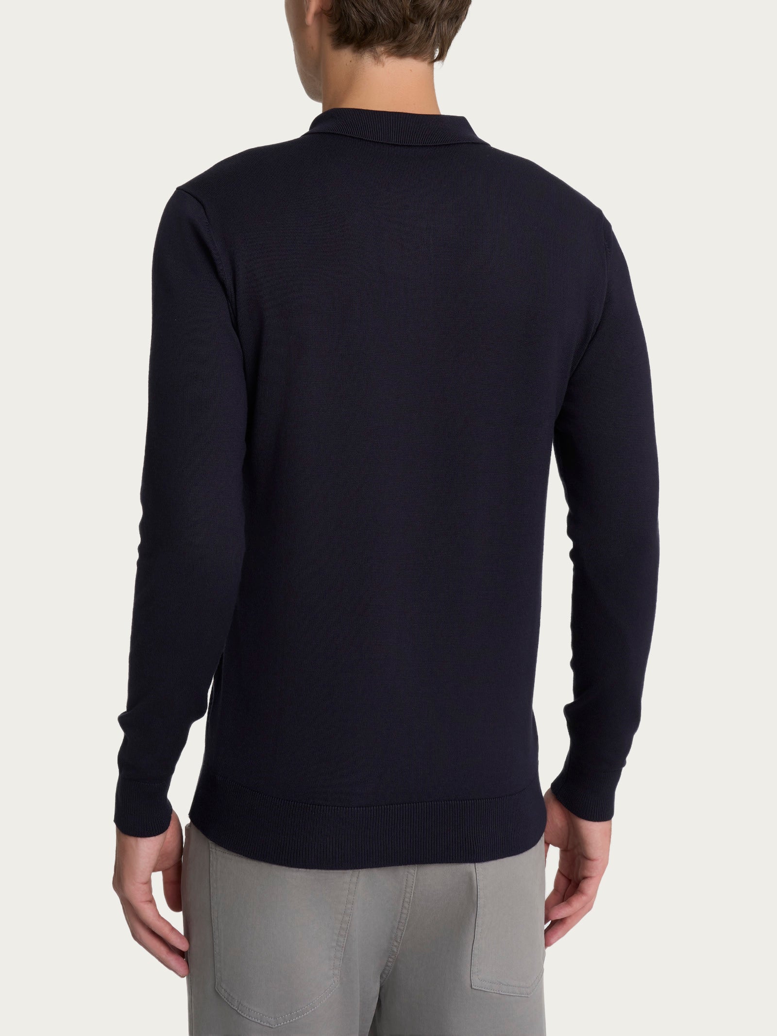 Ragno Four Seasons polo uomo Bleu misto viscosa manica lunga