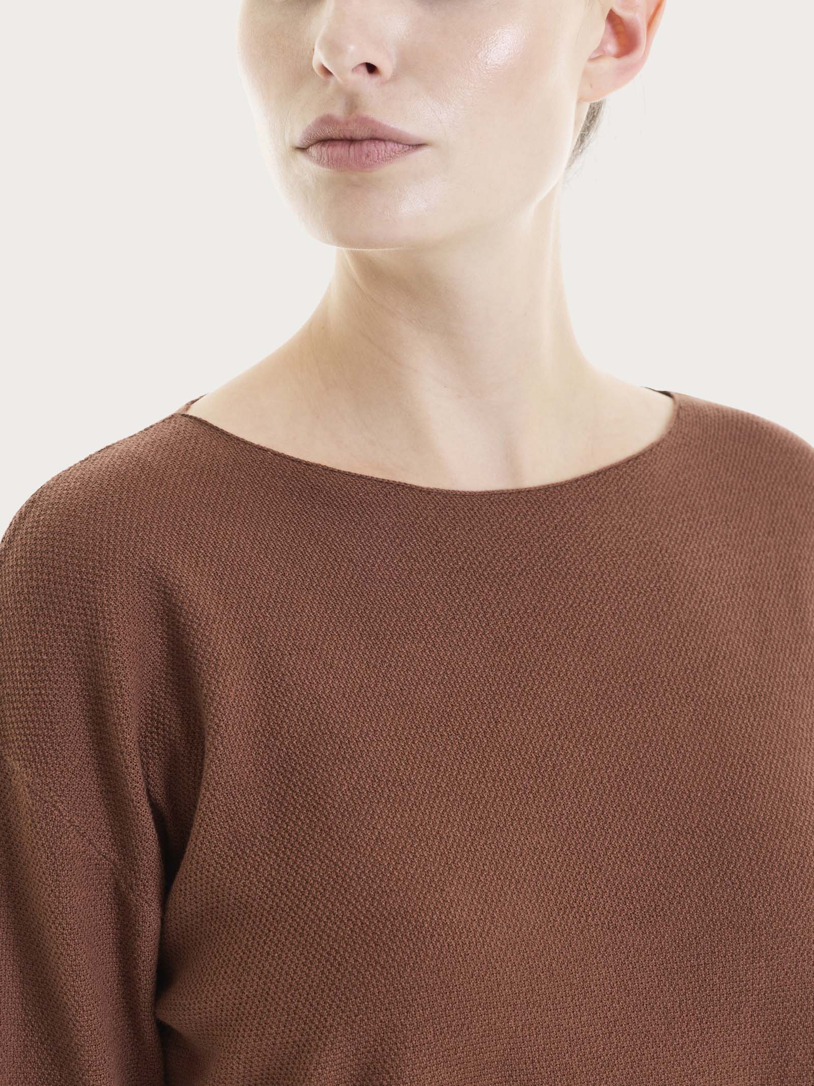 Ragno Puro Cotone Maglia Donna Girocollo Cappuccino