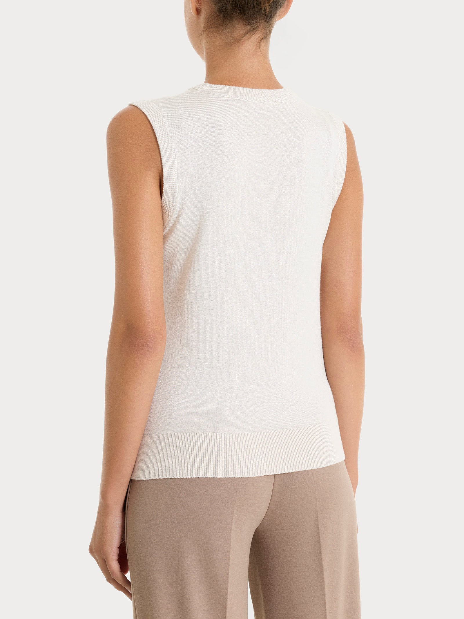 Ragno Four Seasons maglia smanicata champignon viscosa