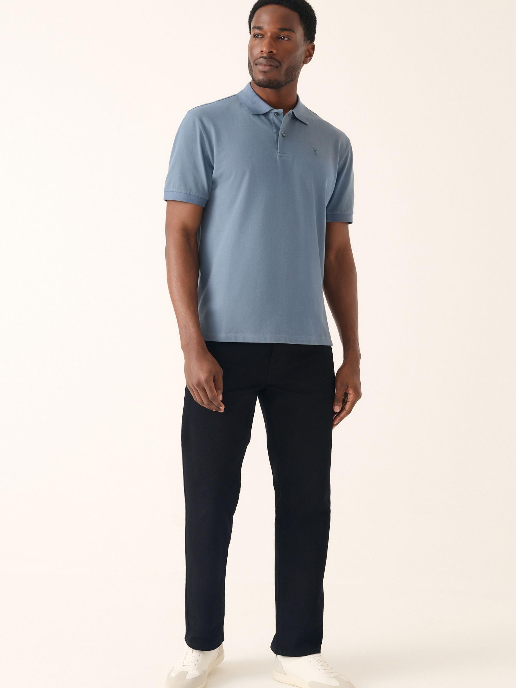 Next polo piqué maniche corte classica airforce blue cotone