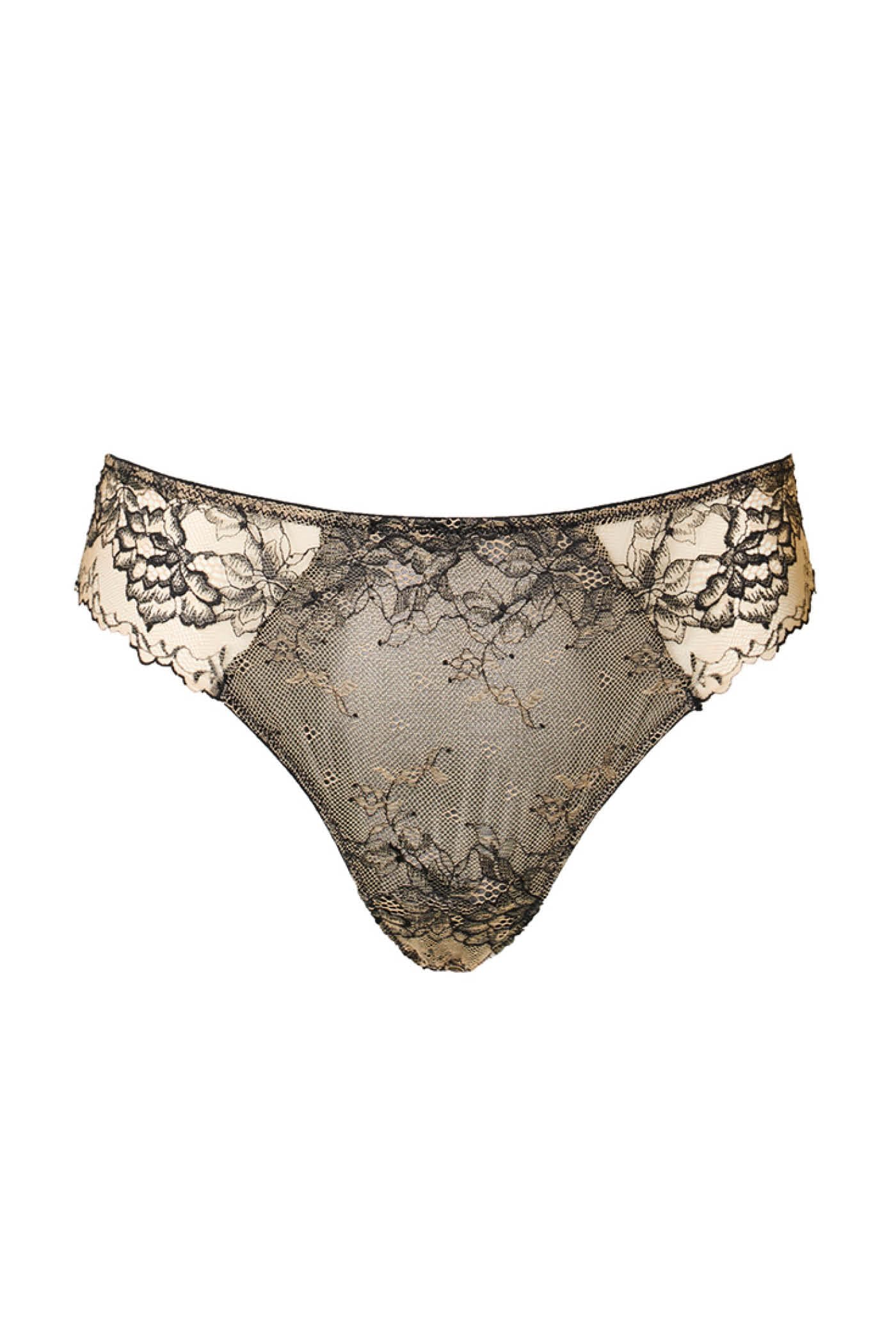 Goldenpoint Boudoir slip brasiliana pizzo bicolore