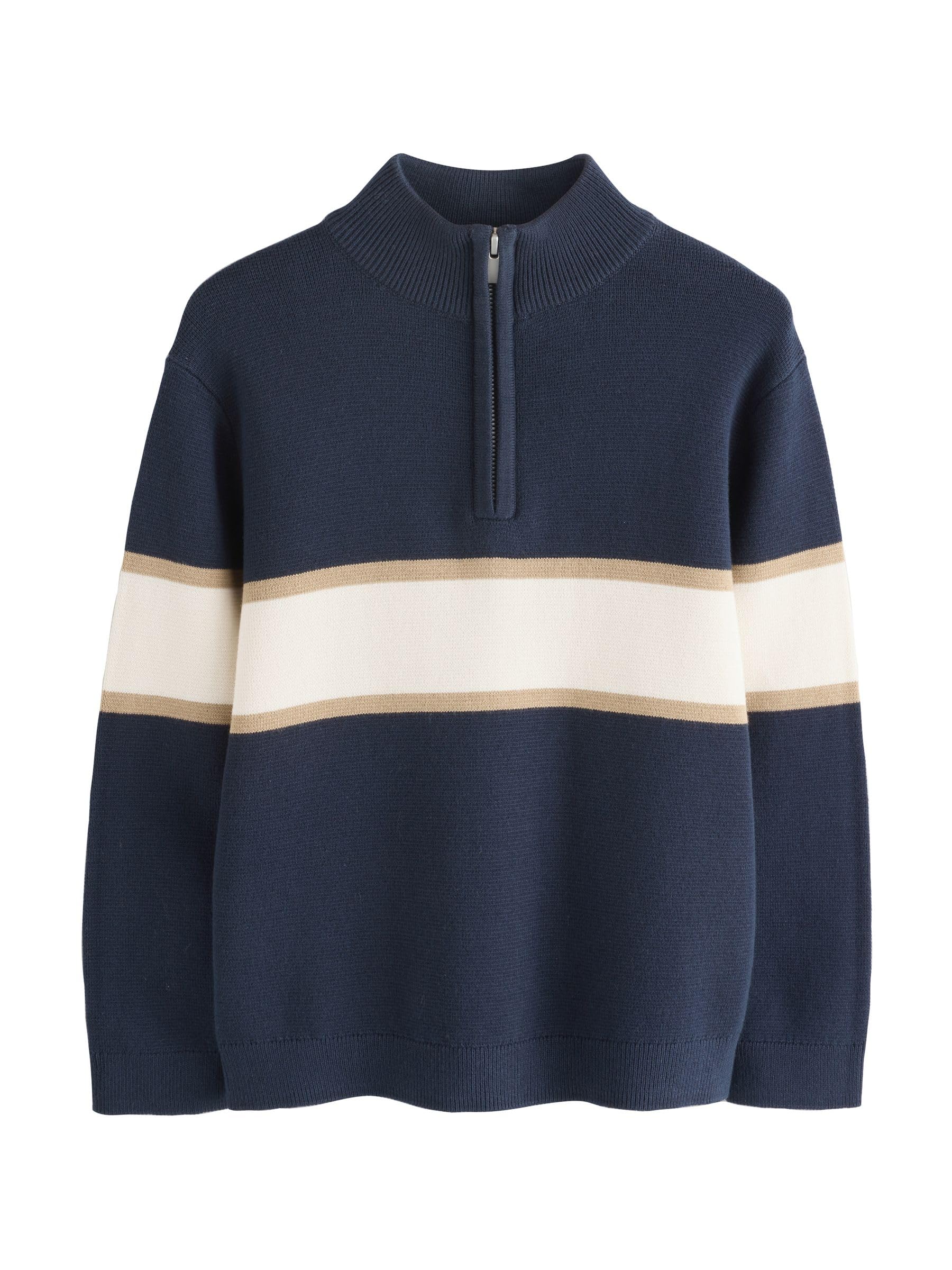 Next maglia blocchi colore zip bambino 110