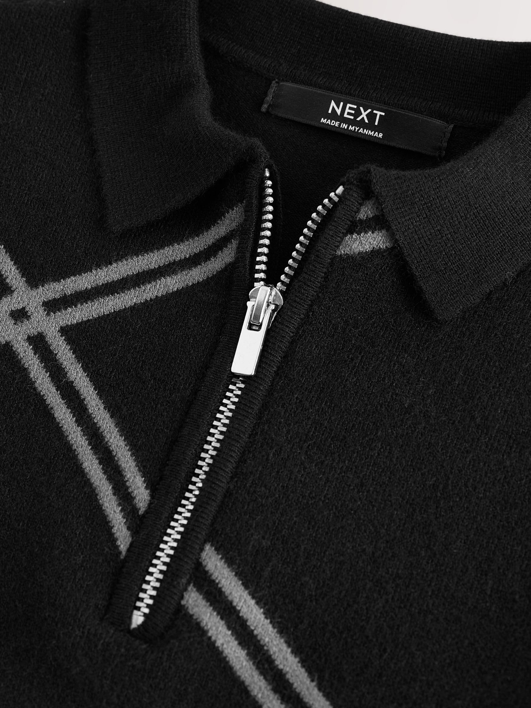 Next polo bambino zip maglia cotone taglia 134