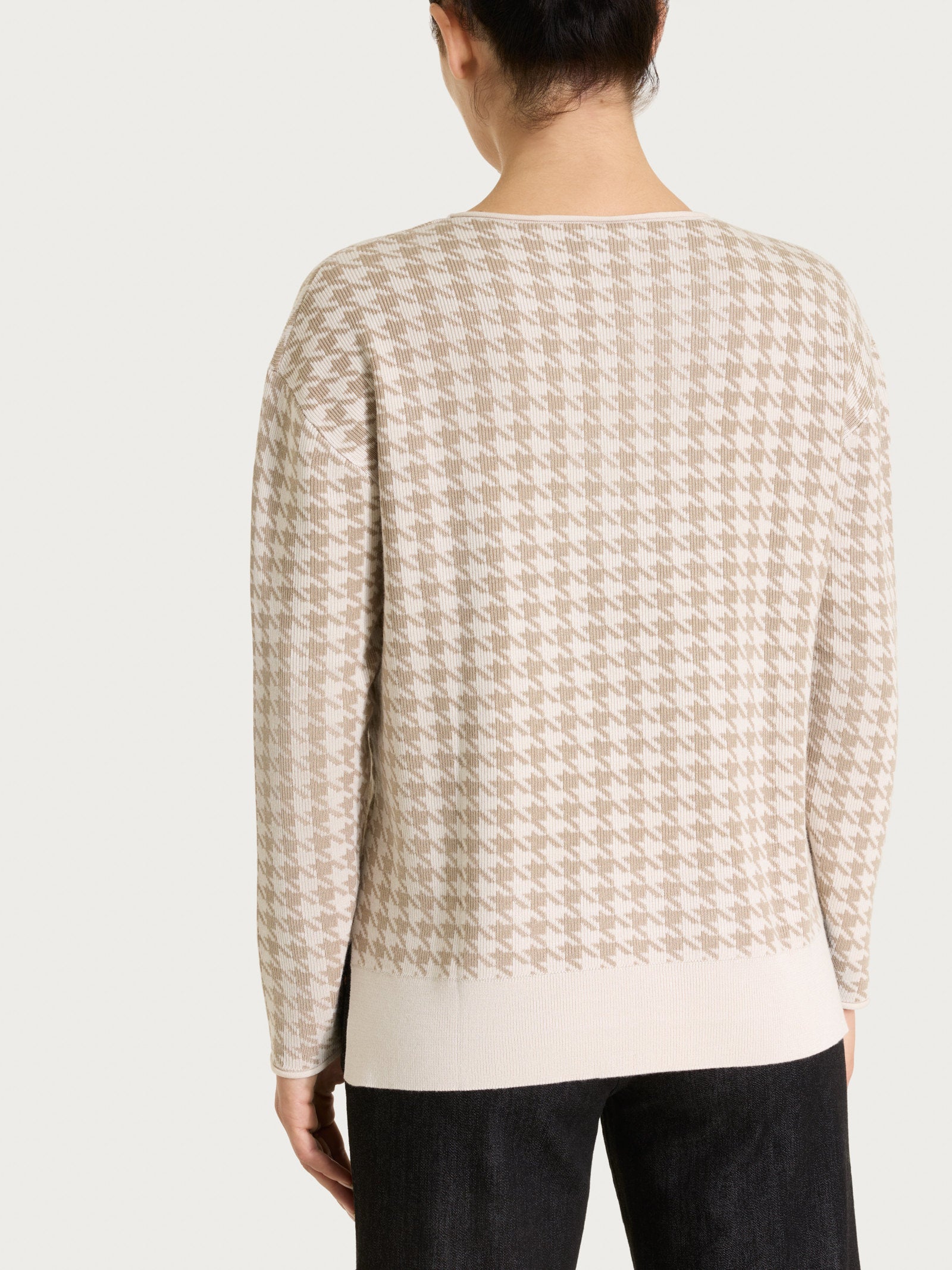 Ragno Four Seasons Girocollo Pied de Poule Maglia Glace viscosa