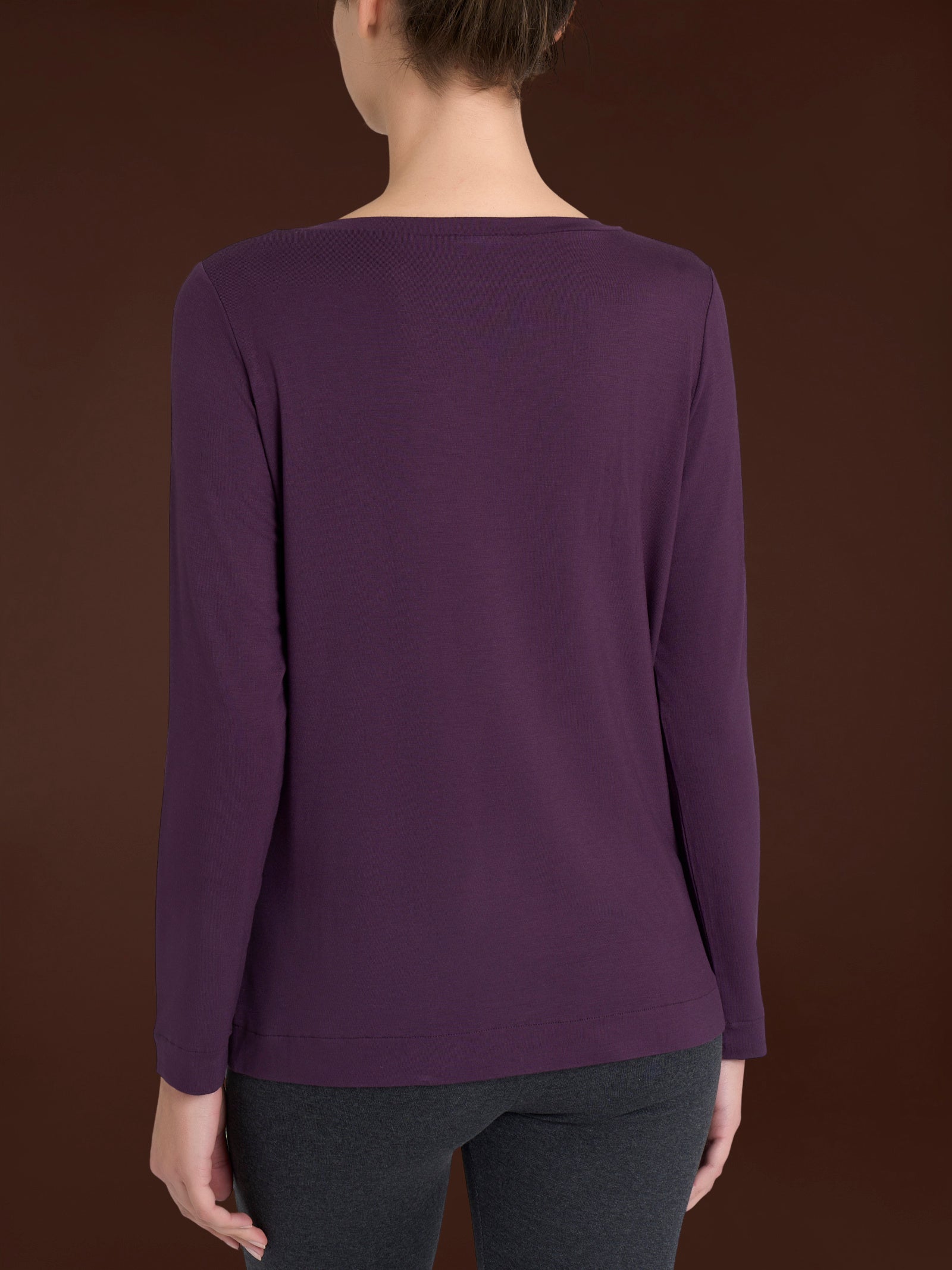 Ragno Eco Viscosa Scollo a Barchetta maglietta plum perfect morbida