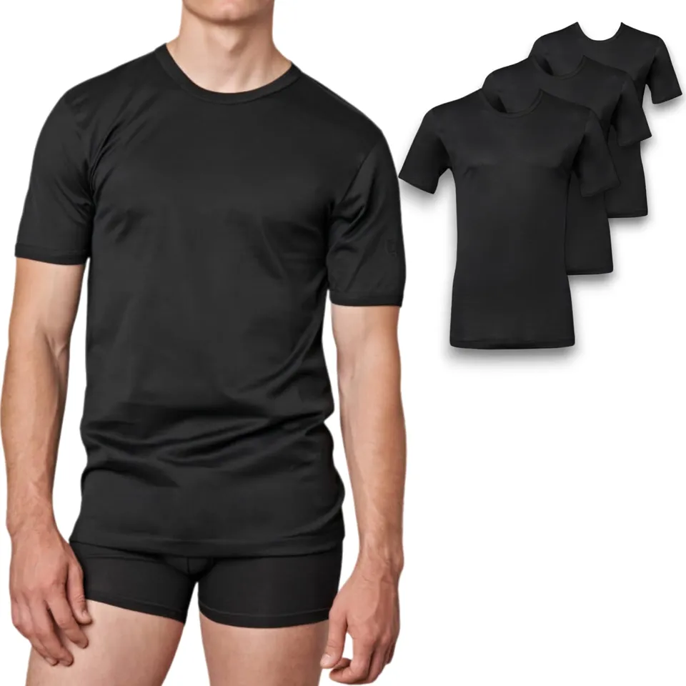Lady C maglia intima uomo filo di Scozia 3 pezzi manica corta
