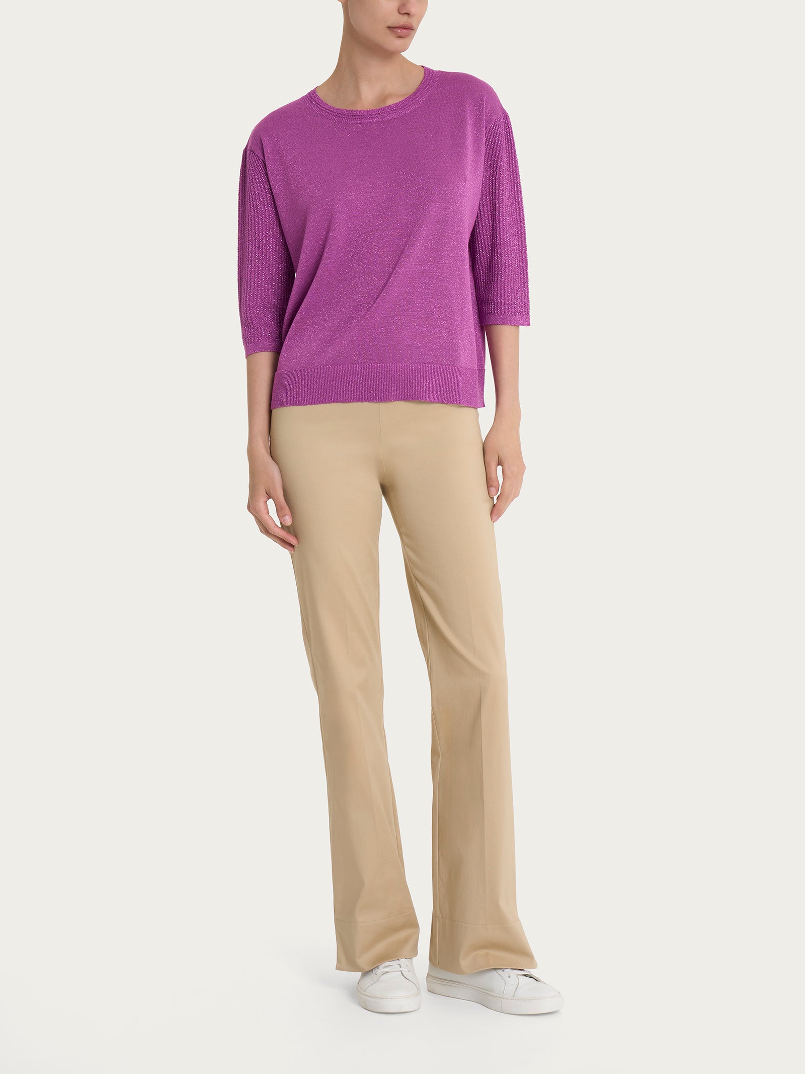 Ragno Crêpe Lurex Maglia Barchetta Cattleya Orchid