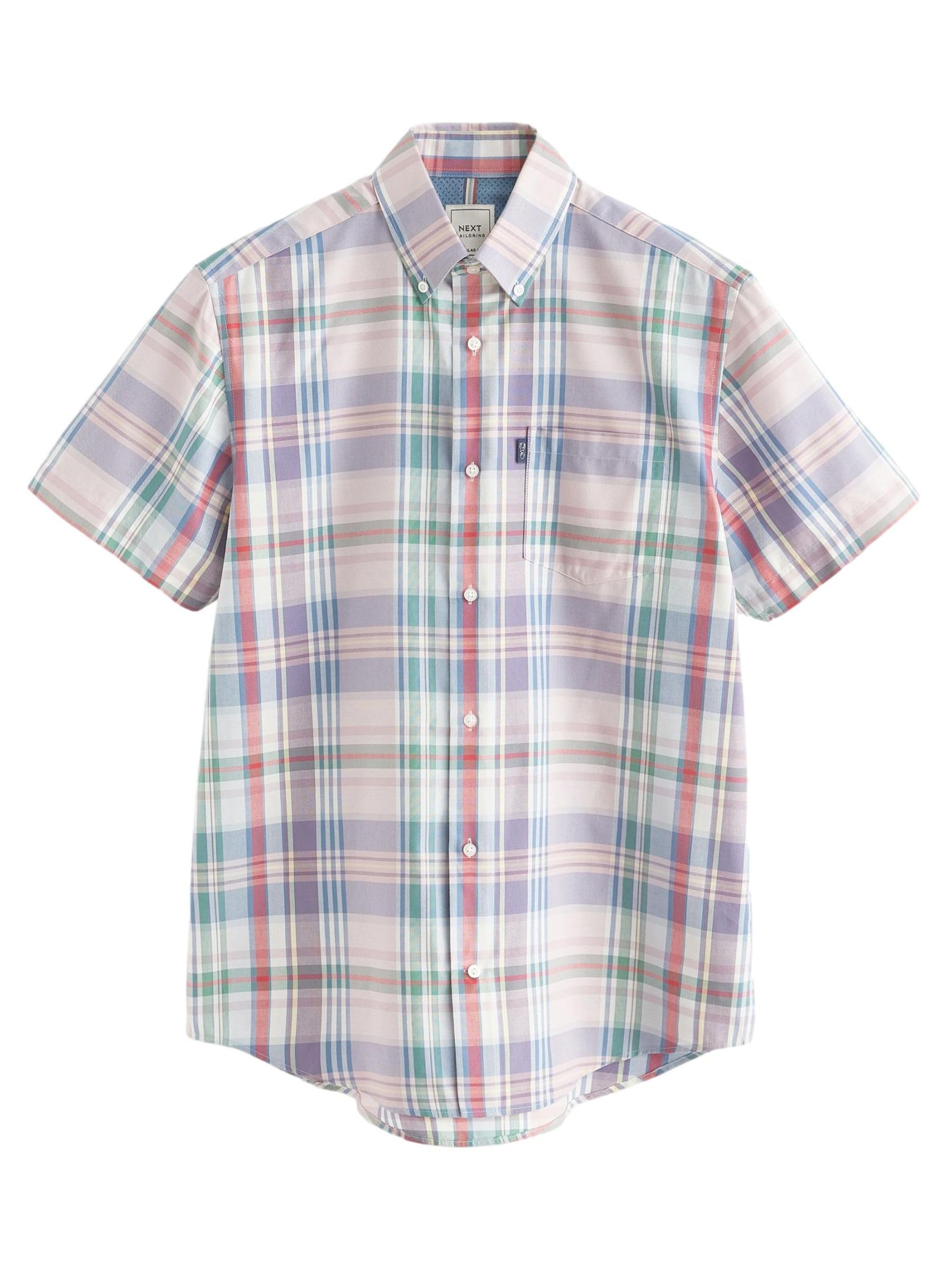 Next Oxford camicia uomo manica corta facile stiro L