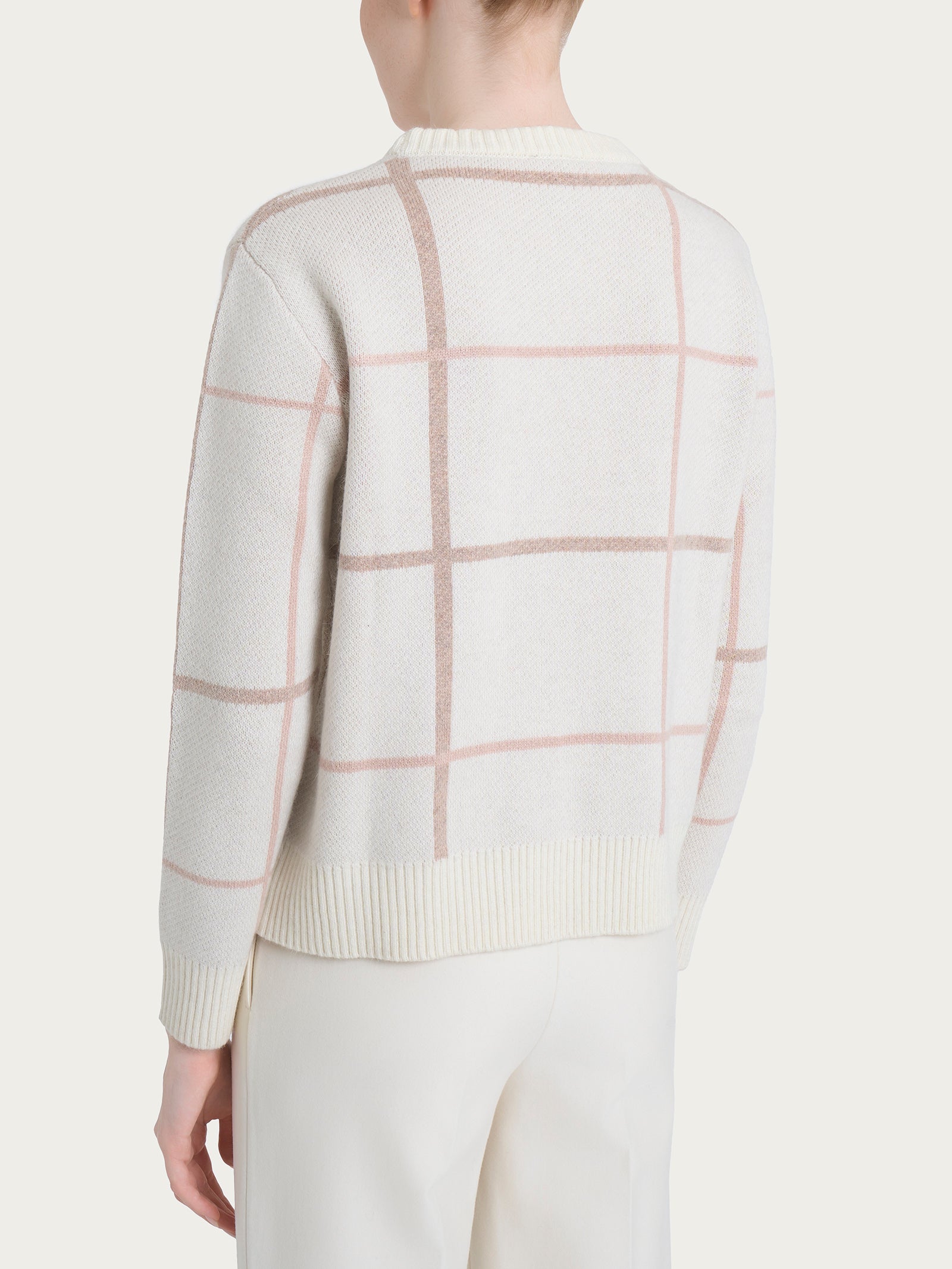 Ragno Natural Soft Maglia girocollo Zenzero check calda