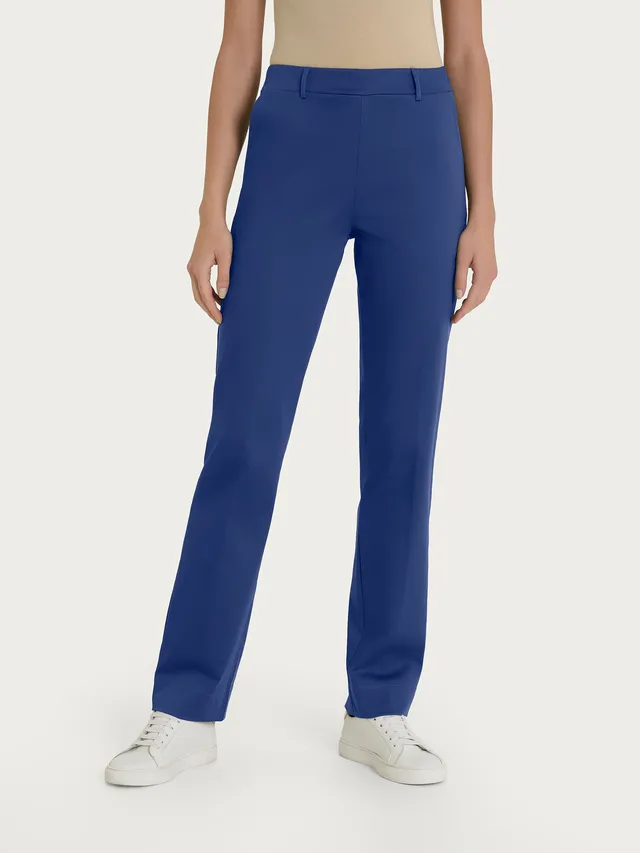 Ragno Satin Power pantalone dritto Blueberry risvolto